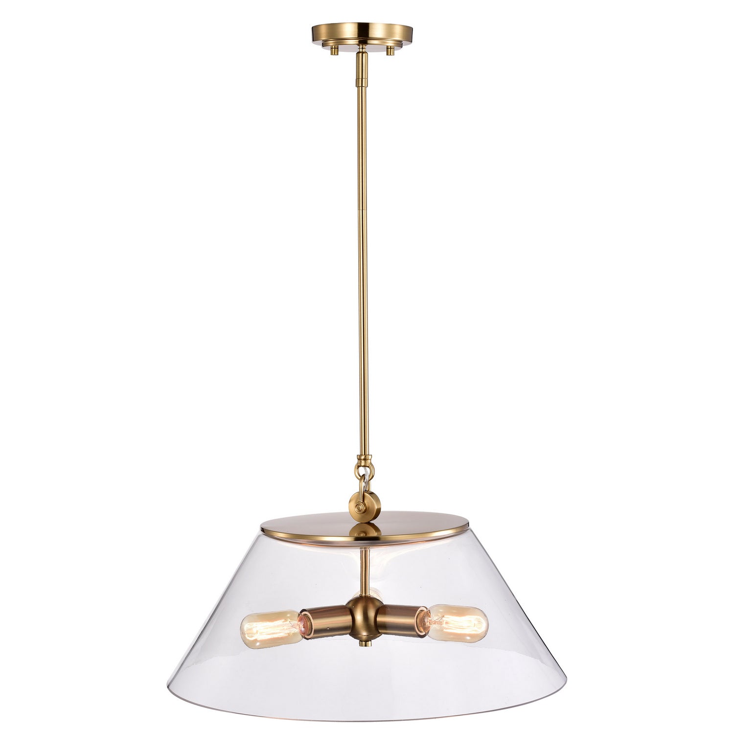 Nuvo Lighting - 60-7416 - Three Light Pendant - Dover - Vintage Brass