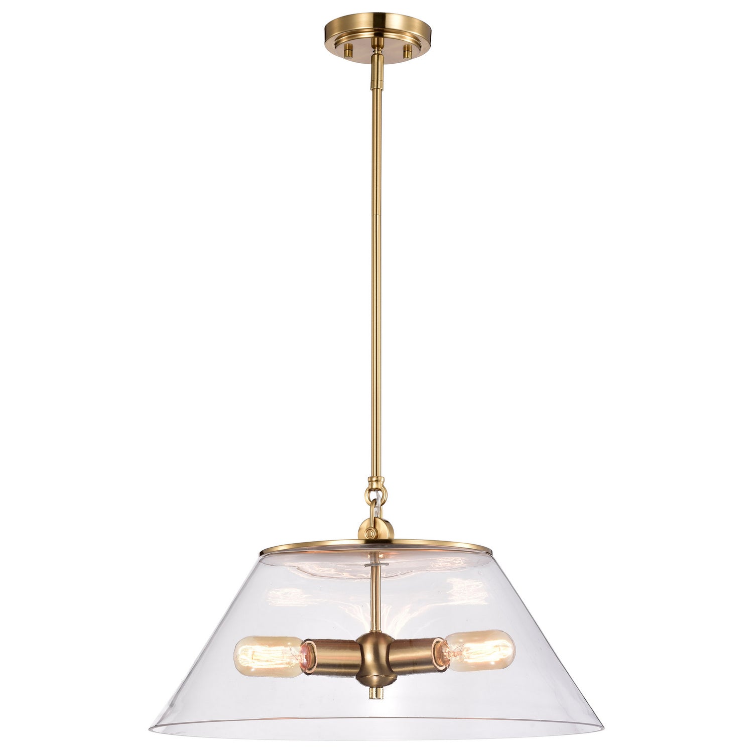 Nuvo Lighting - 60-7416 - Three Light Pendant - Dover - Vintage Brass