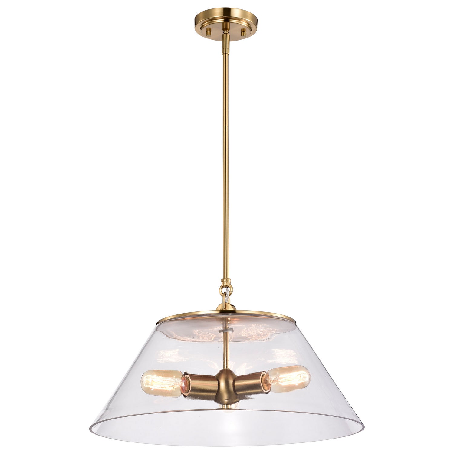 Nuvo Lighting - 60-7416 - Three Light Pendant - Dover - Vintage Brass