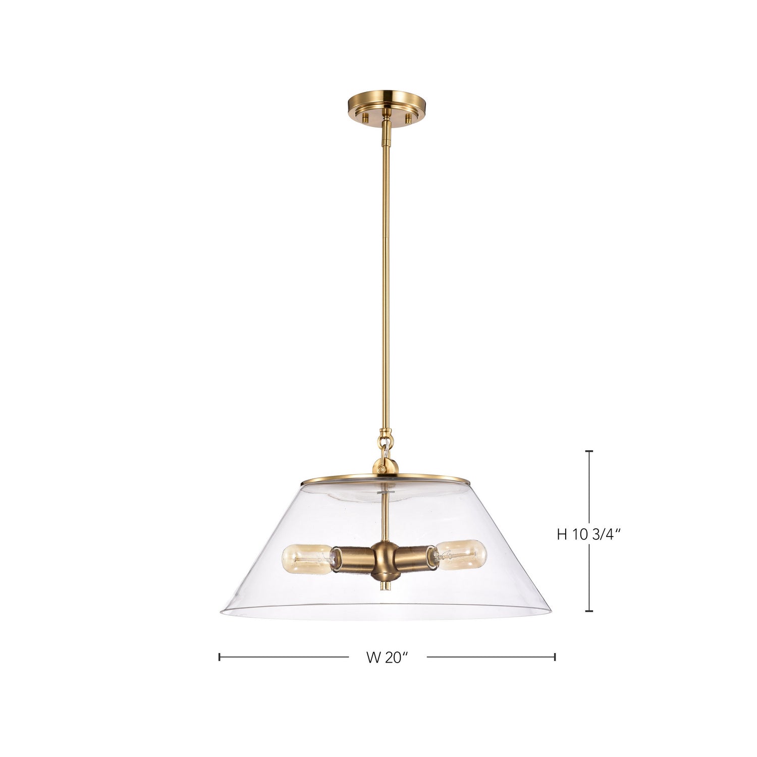 Nuvo Lighting - 60-7416 - Three Light Pendant - Dover - Vintage Brass