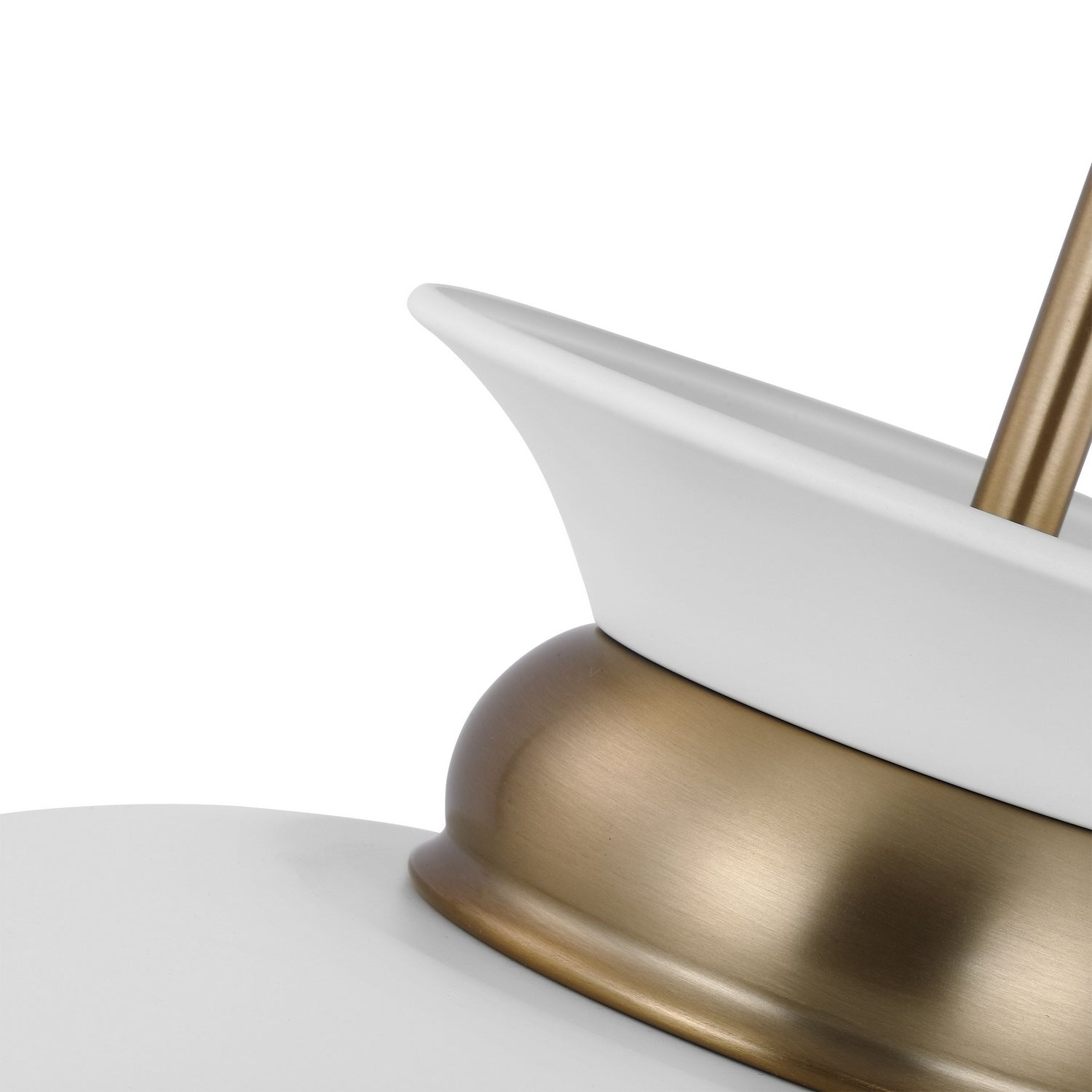 Nuvo Lighting - 60-7464 - One Light Pendant - Perkins - Matte White / Burnished Brass