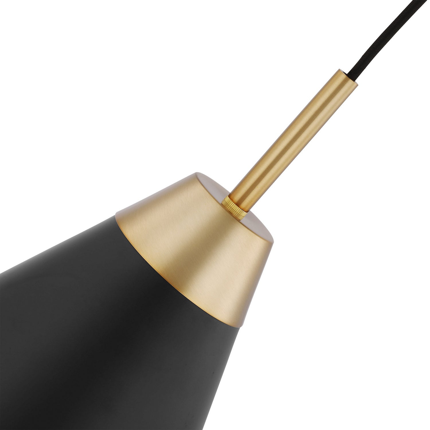 Nuvo Lighting - 60-7470 - One Light Pendant - Tango - Matte Black / Burnished Brass