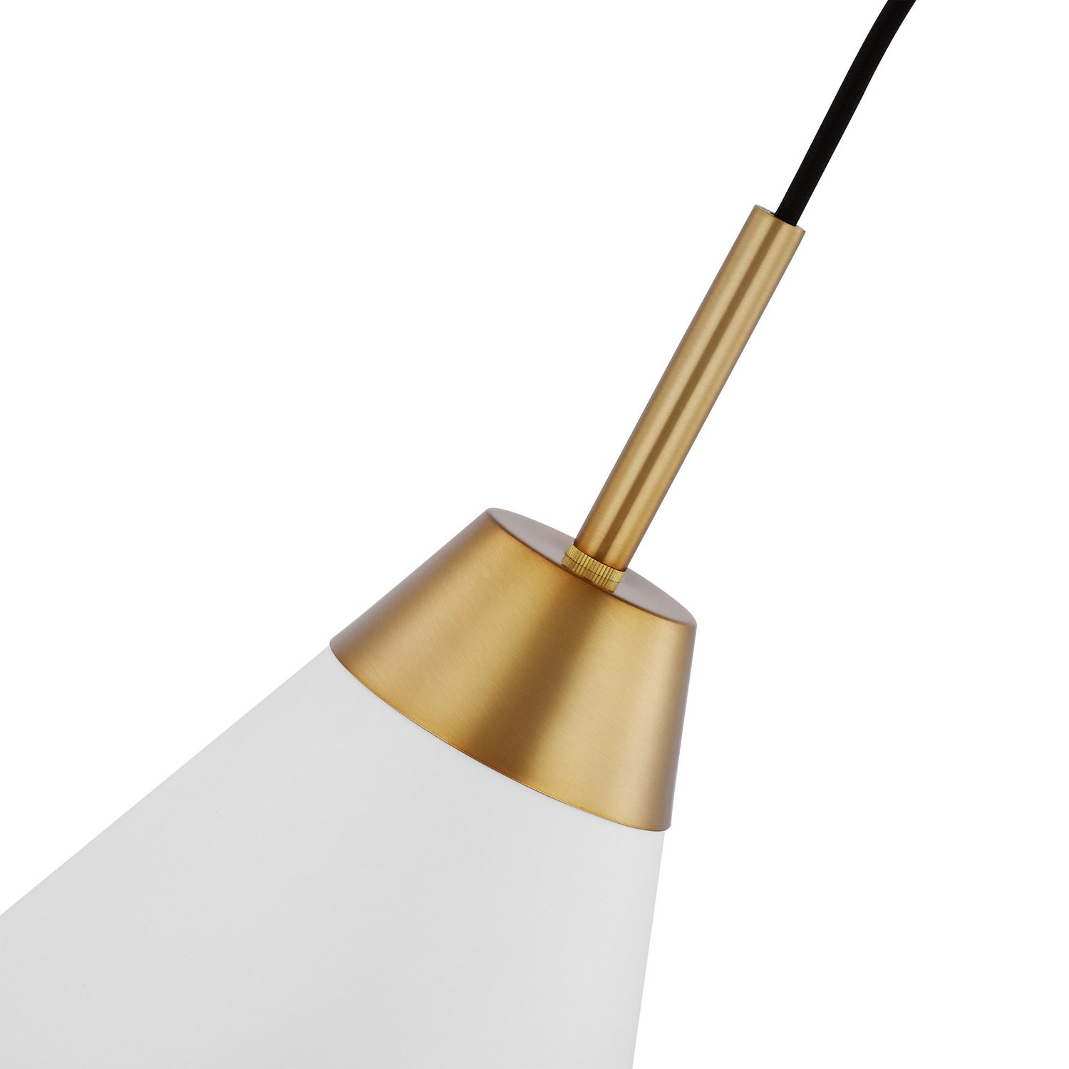 Nuvo Lighting - 60-7471 - One Light Pendant - Tango - Matte White / Burnished Brass
