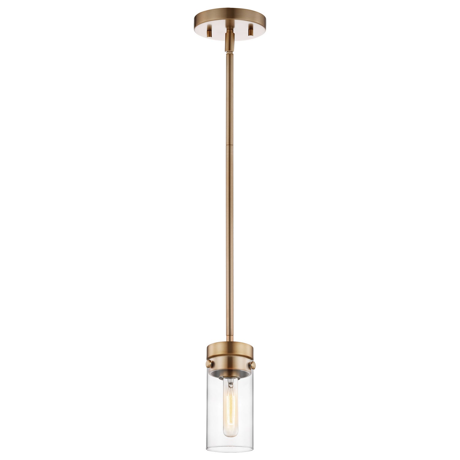 Nuvo Lighting - 60-7529 - One Light Mini Pendant - Intersection - Burnished Brass