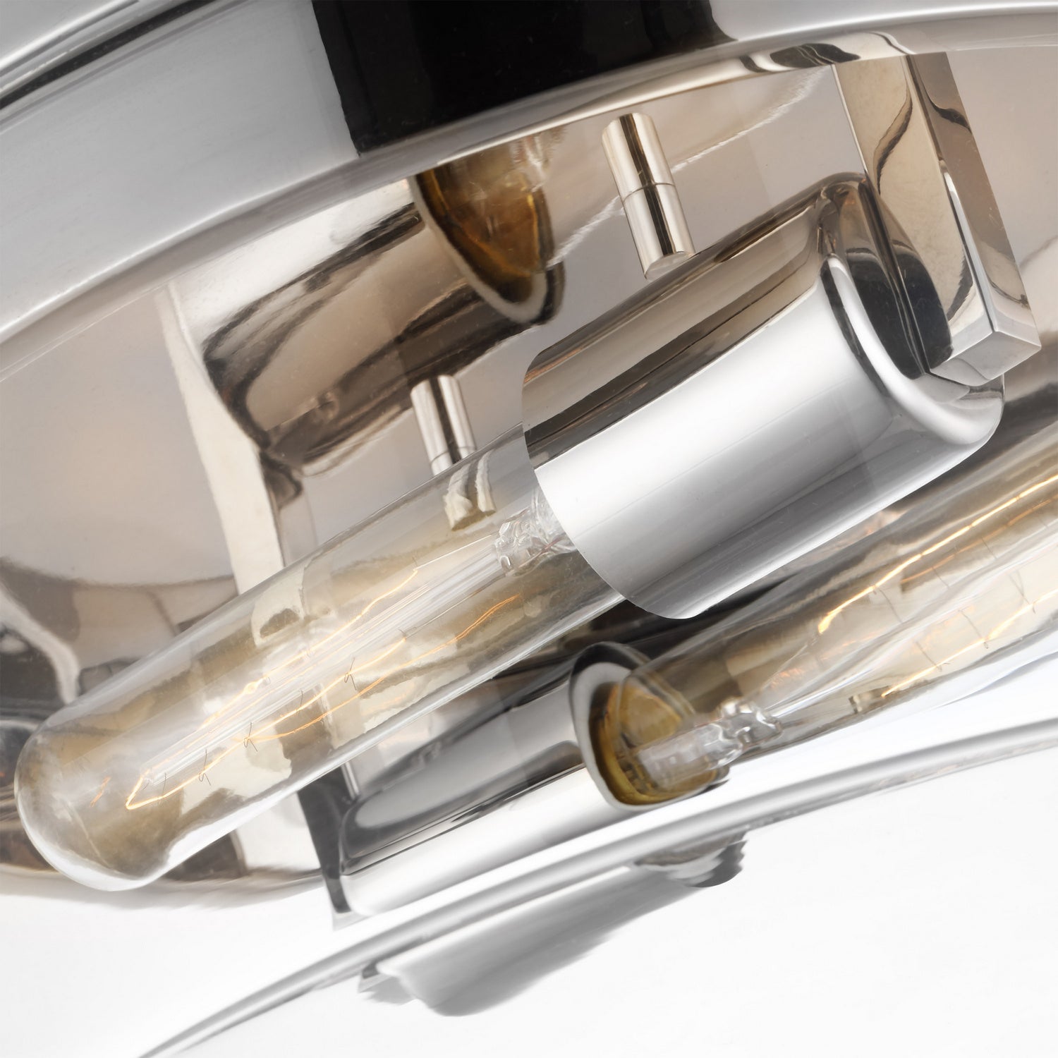 Nuvo Lighting - 60-7637 - Two Light Flush Mount - Intersection - Polished Nickel