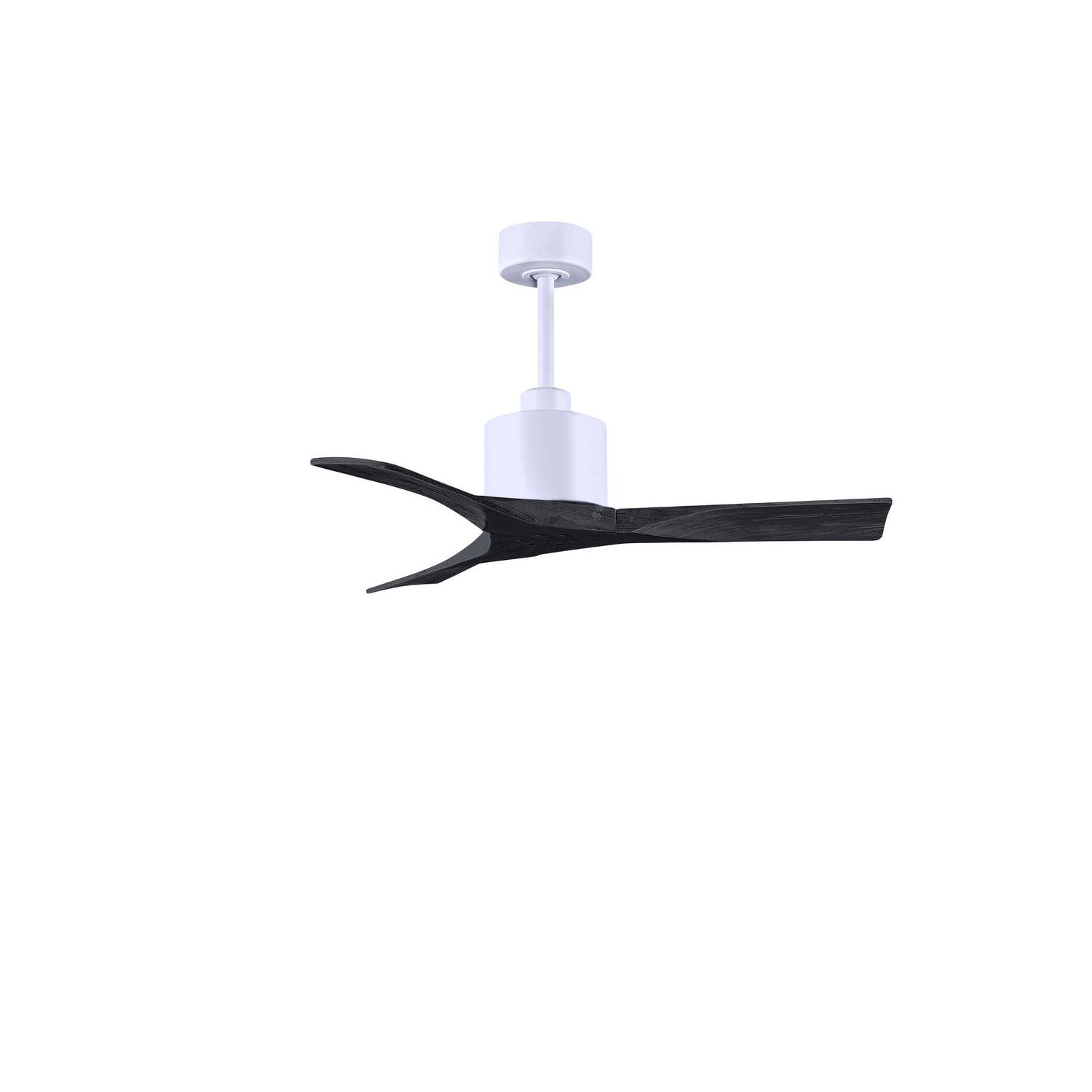 Matthews Fan Company - NK-MWH-BK-42 - 42"Ceiling Fan - Nan - Matte White