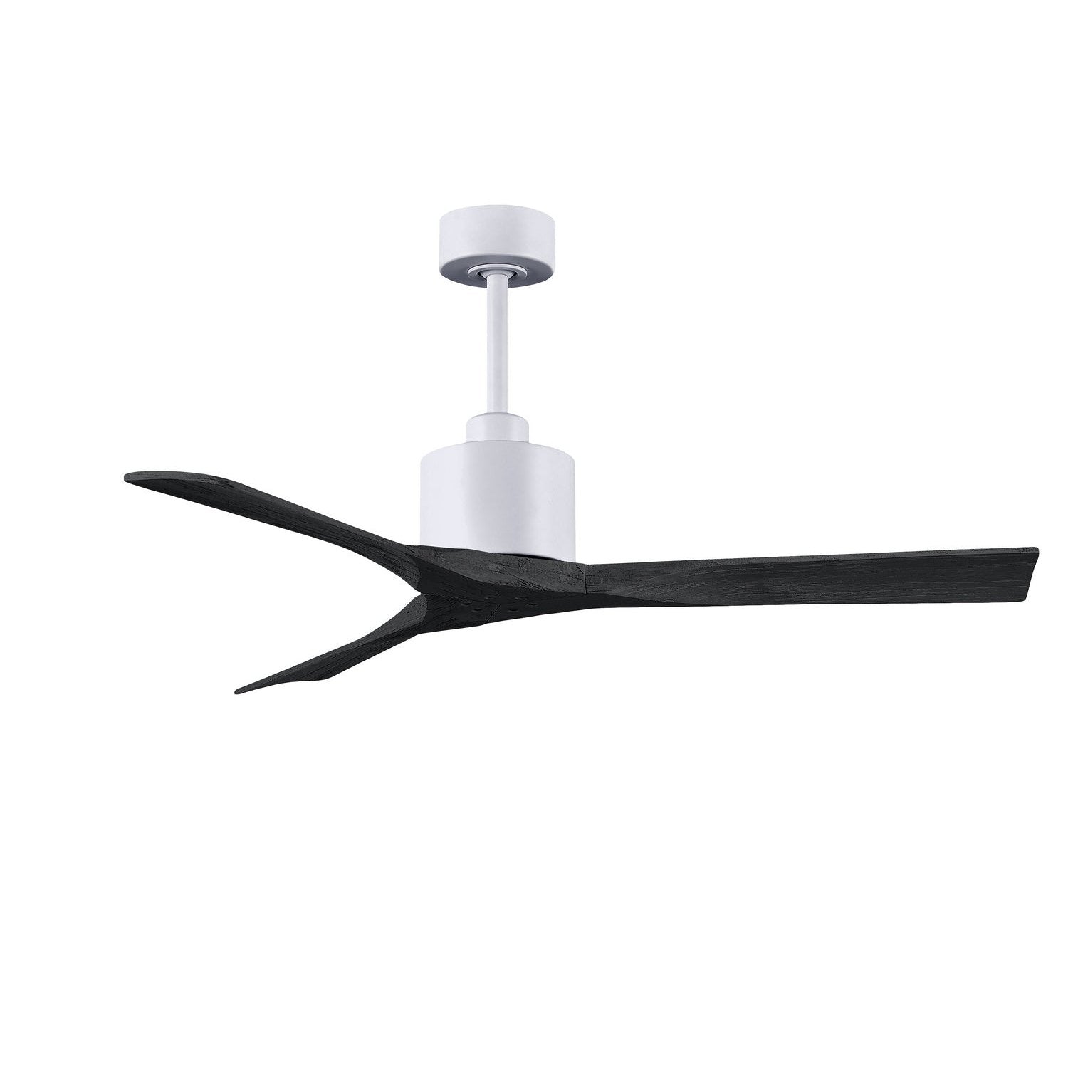 Matthews Fan Company - NK-MWH-BK-52 - 52"Ceiling Fan - Nan - Matte White