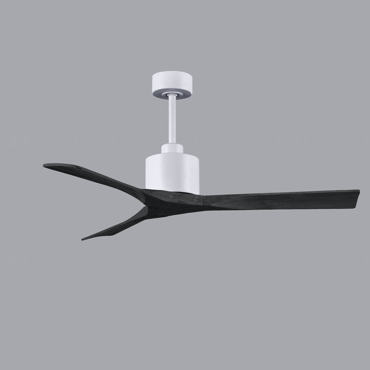 Matthews Fan Company - NK-MWH-BK-52 - 52"Ceiling Fan - Nan - Matte White
