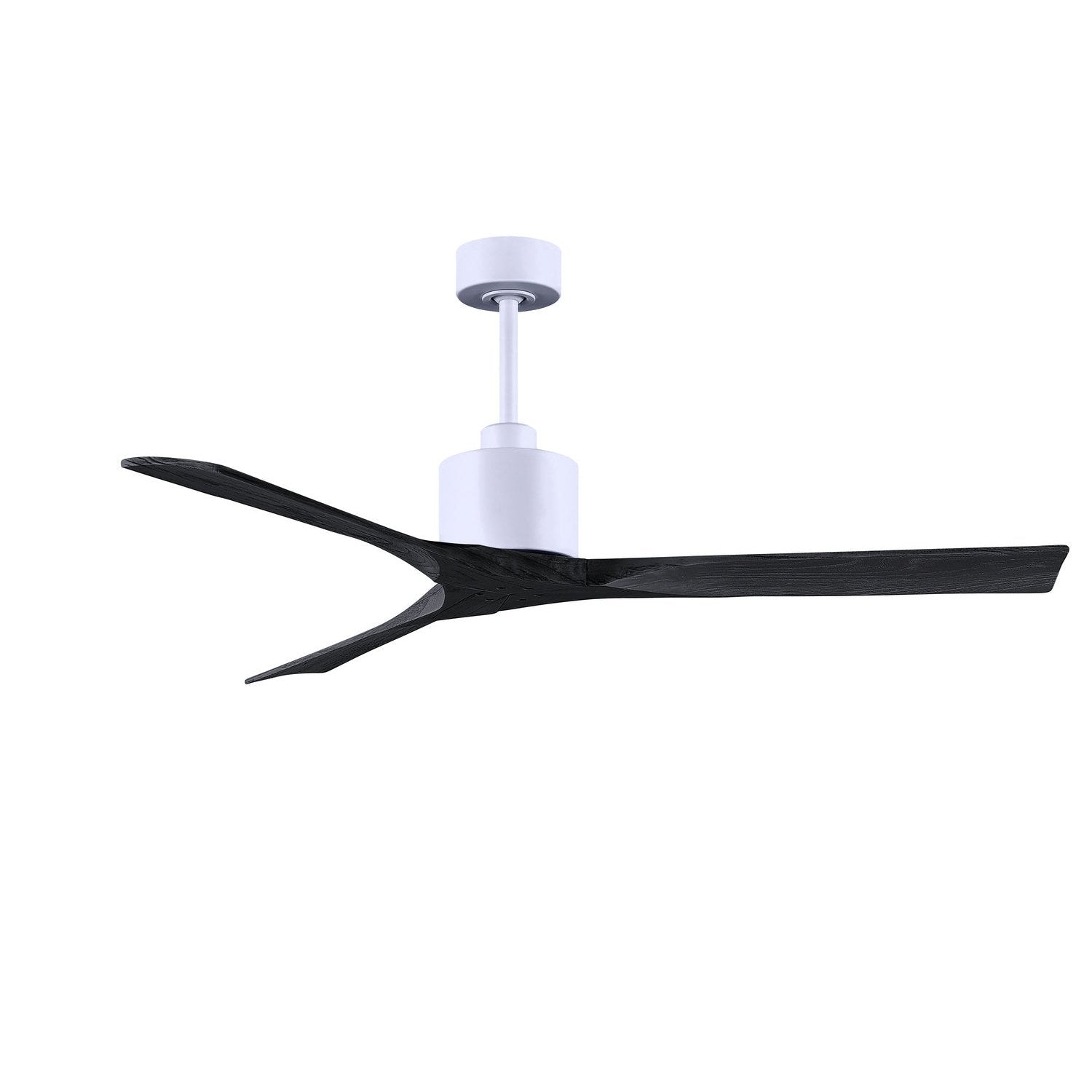 Matthews Fan Company - NK-MWH-BK-60 - 60"Ceiling Fan - Nan - Matte White