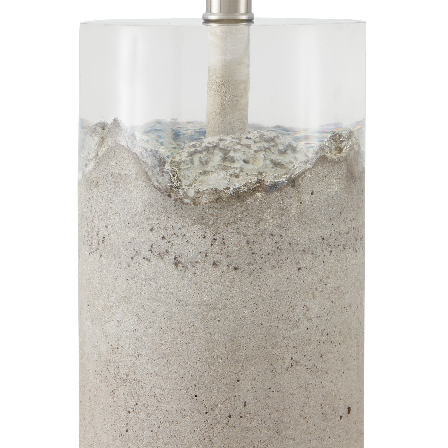 Currey and Company - 6000-0751 - One Light Table Lamp - Edfu Table Lamp - Concrete/Clear