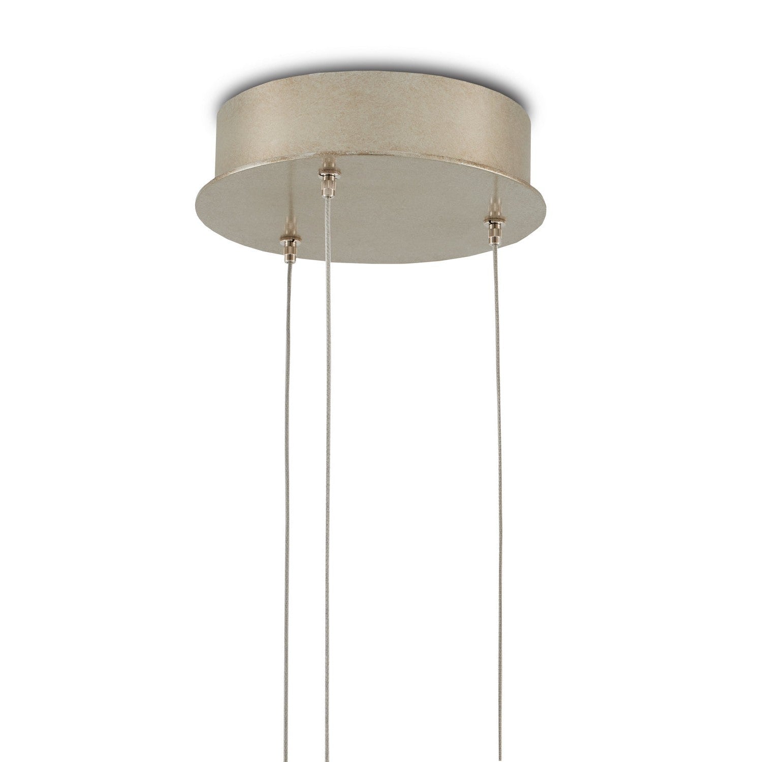 Currey and Company - 9000-0889 - Three Light Pendant - Daze Collection - White/Antique Brass