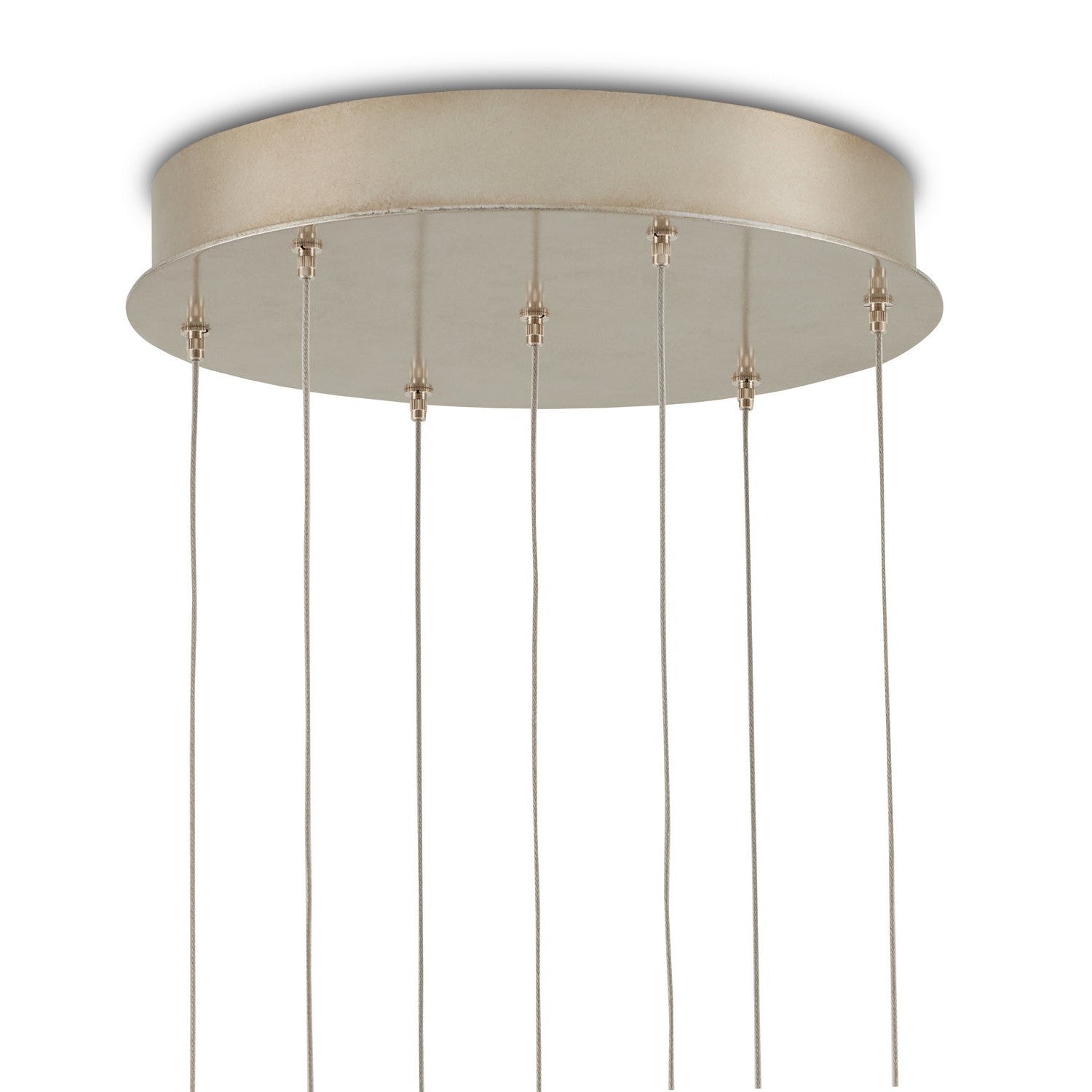 Currey and Company - 9000-0890 - Seven Light Pendant - Daze Collection - White/Antique Brass