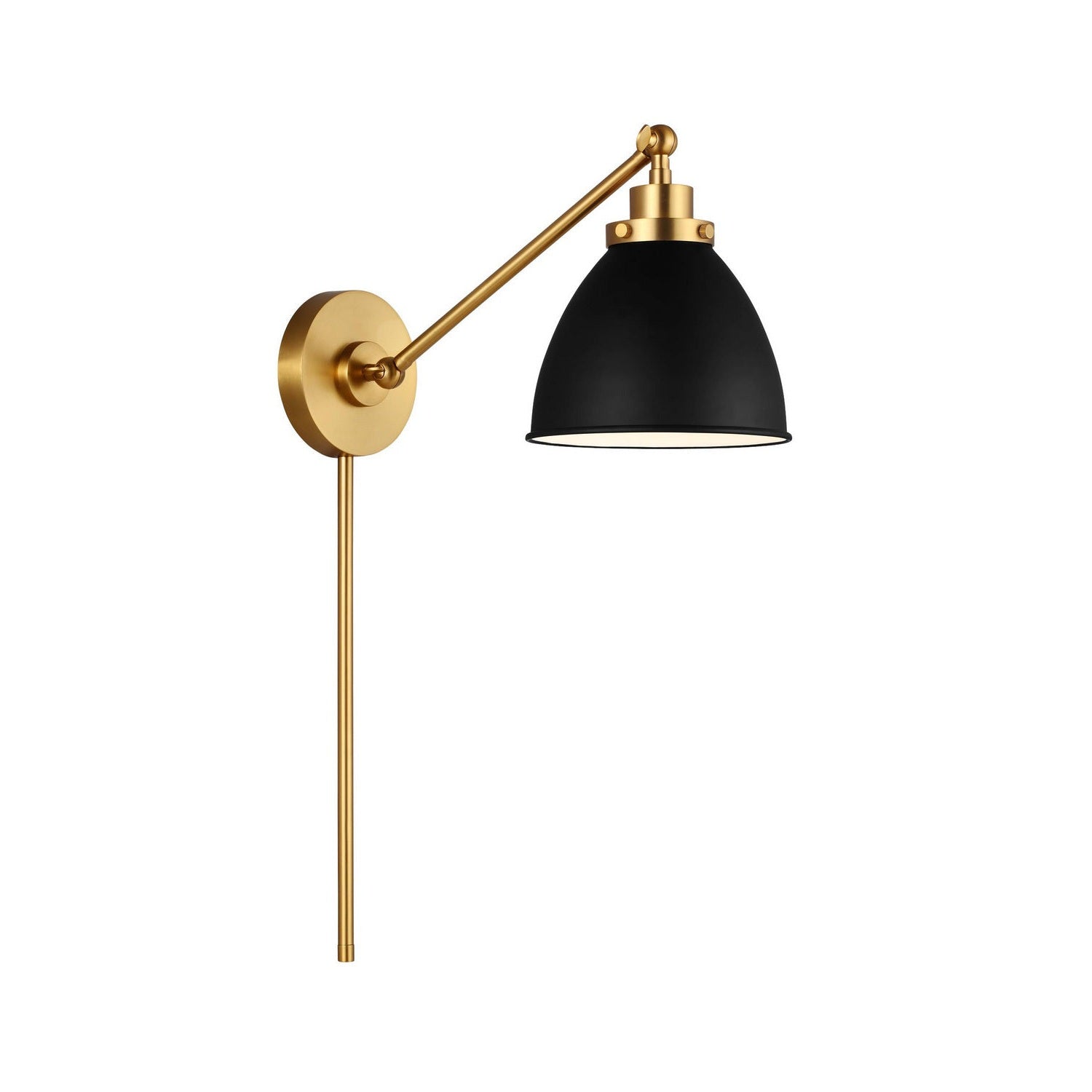 Visual Comfort Studio - CW1131MBKBBS - One Light Wall Sconce - Wellfleet - Midnight Black and Burnished Brass