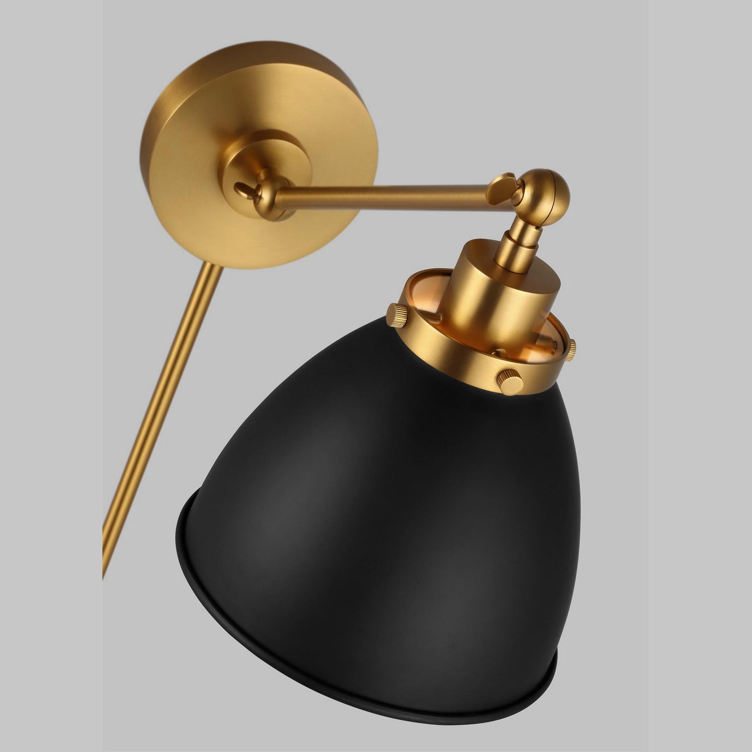 Visual Comfort Studio - CW1131MBKBBS - One Light Wall Sconce - Wellfleet - Midnight Black and Burnished Brass