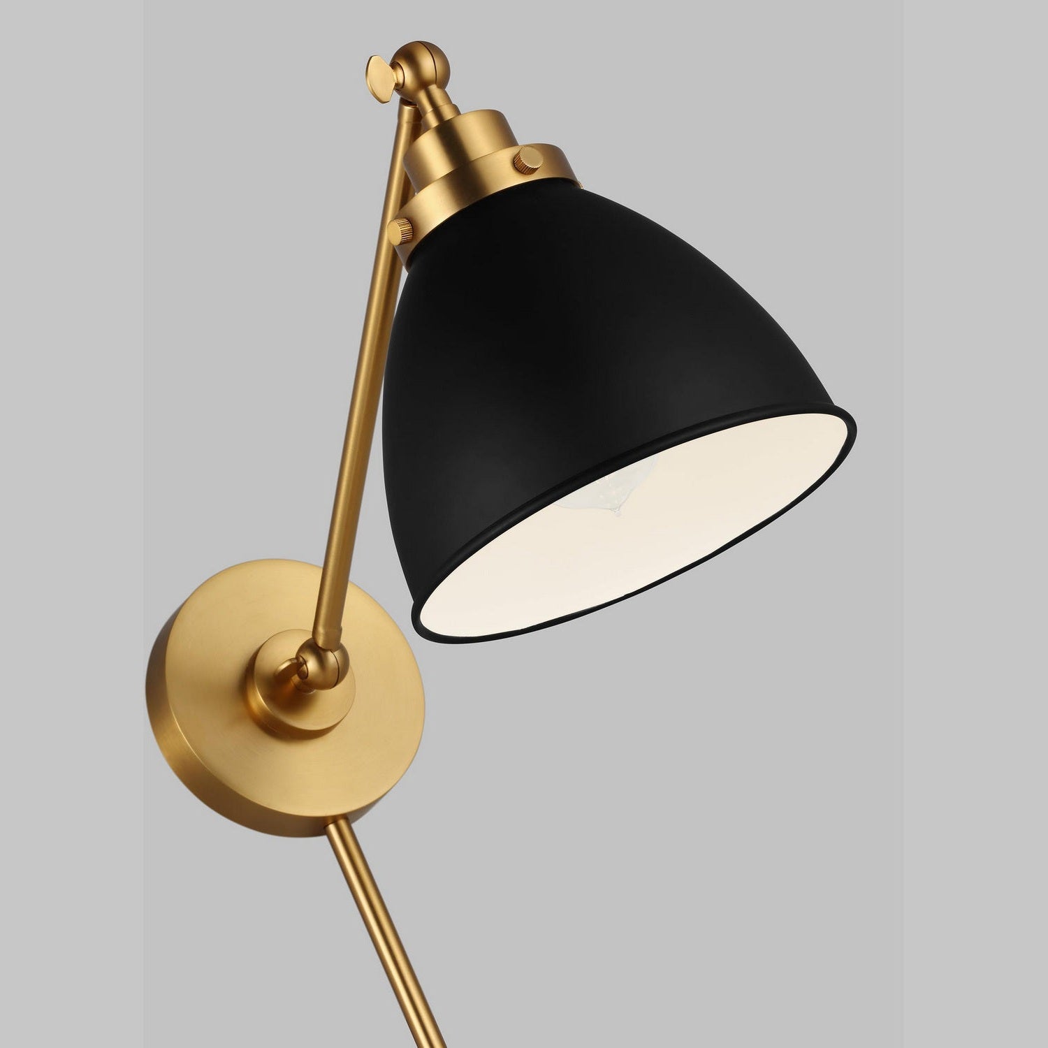 Visual Comfort Studio - CW1131MBKBBS - One Light Wall Sconce - Wellfleet - Midnight Black and Burnished Brass