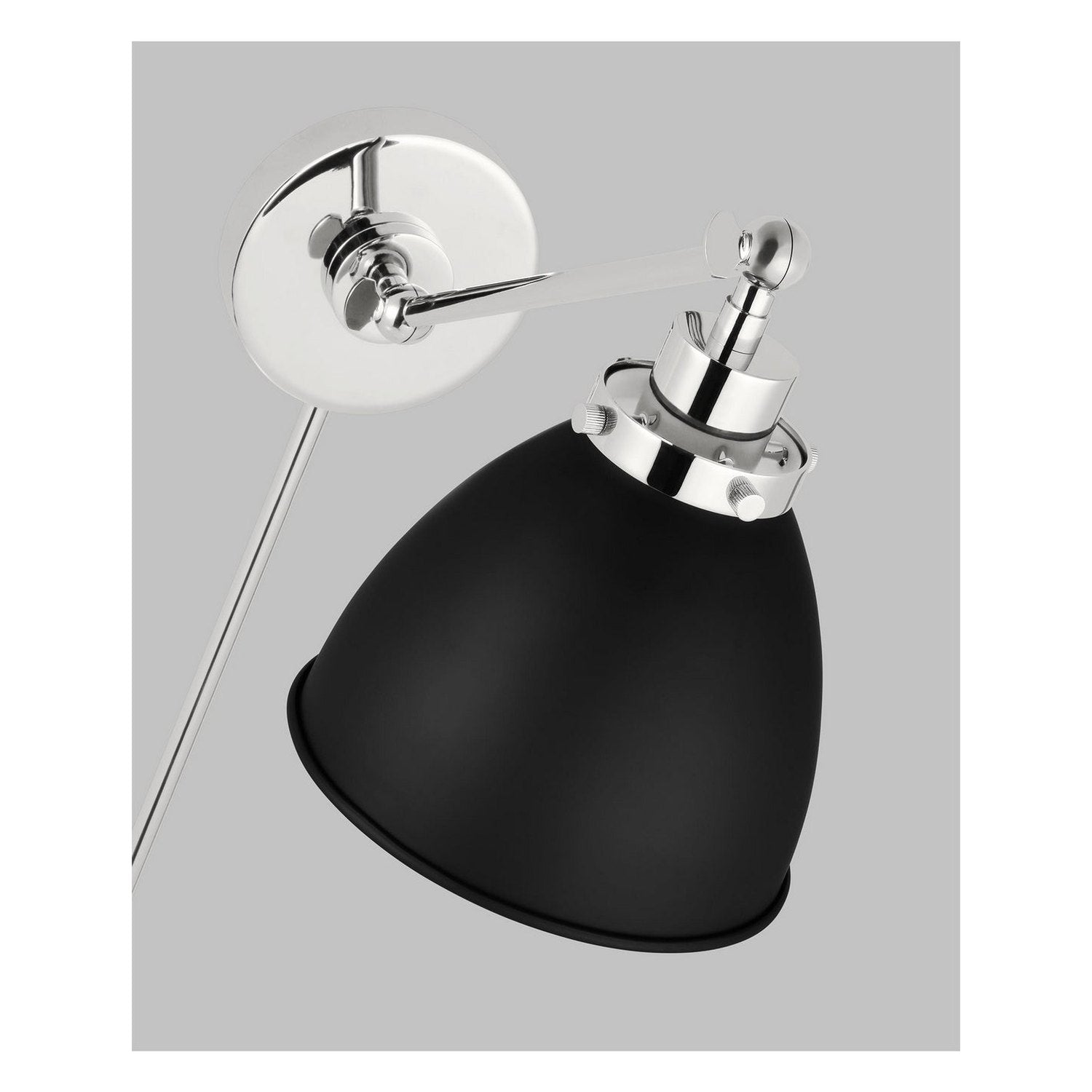 Visual Comfort Studio - CW1131MBKPN - One Light Wall Sconce - Wellfleet - Midnight Black and Polished Nickel