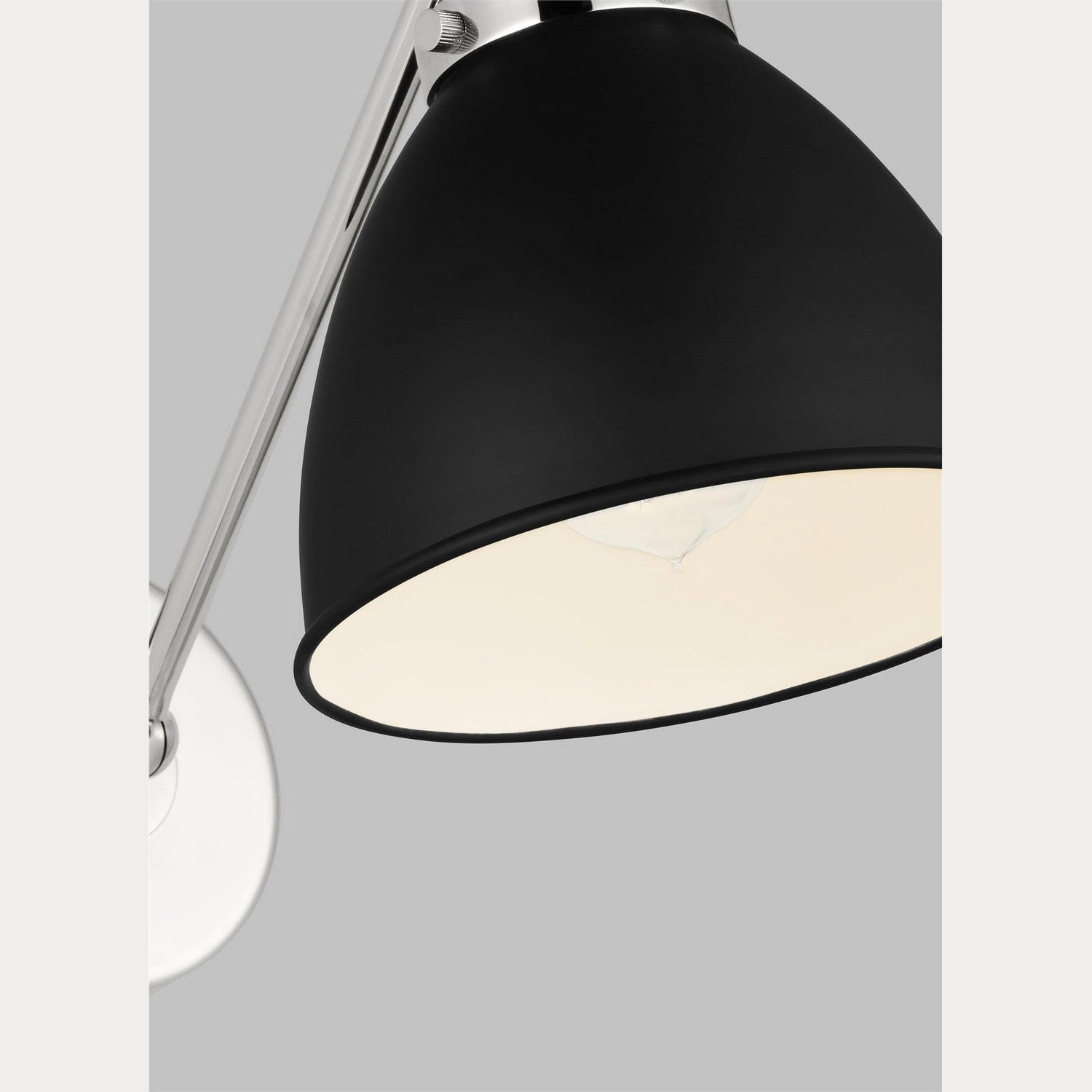 Visual Comfort Studio - CW1131MBKPN - One Light Wall Sconce - Wellfleet - Midnight Black and Polished Nickel