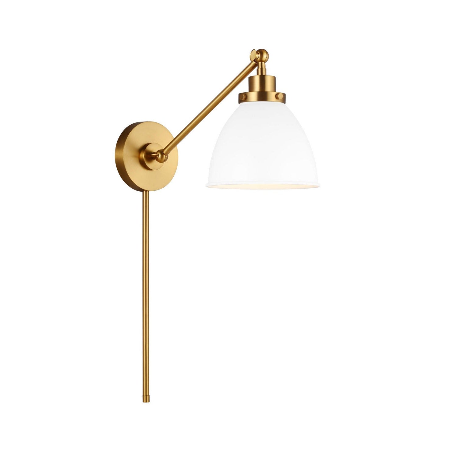 Visual Comfort Studio - CW1131MWTBBS - One Light Wall Sconce - Wellfleet - Matte White and Burnished Brass
