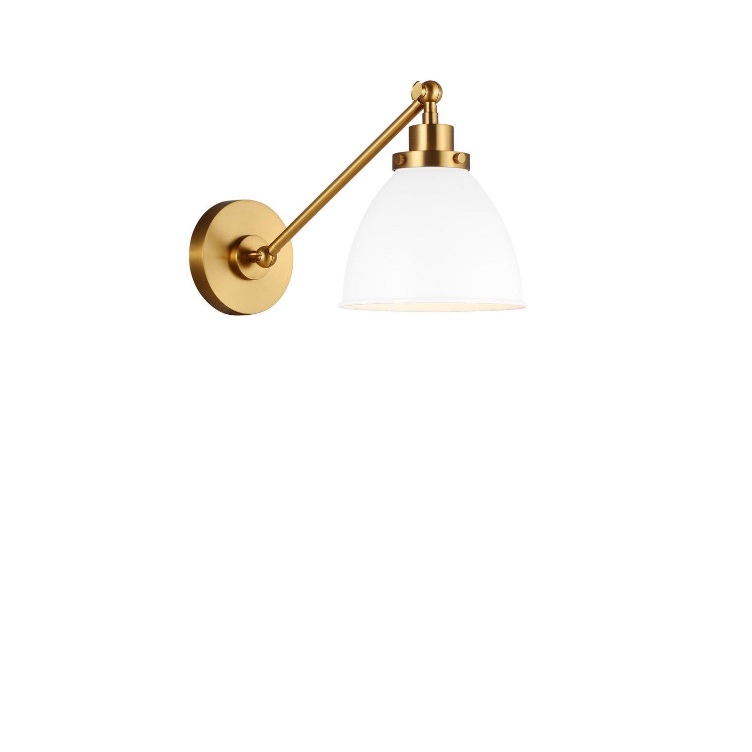Visual Comfort Studio - CW1131MWTBBS - One Light Wall Sconce - Wellfleet - Matte White and Burnished Brass