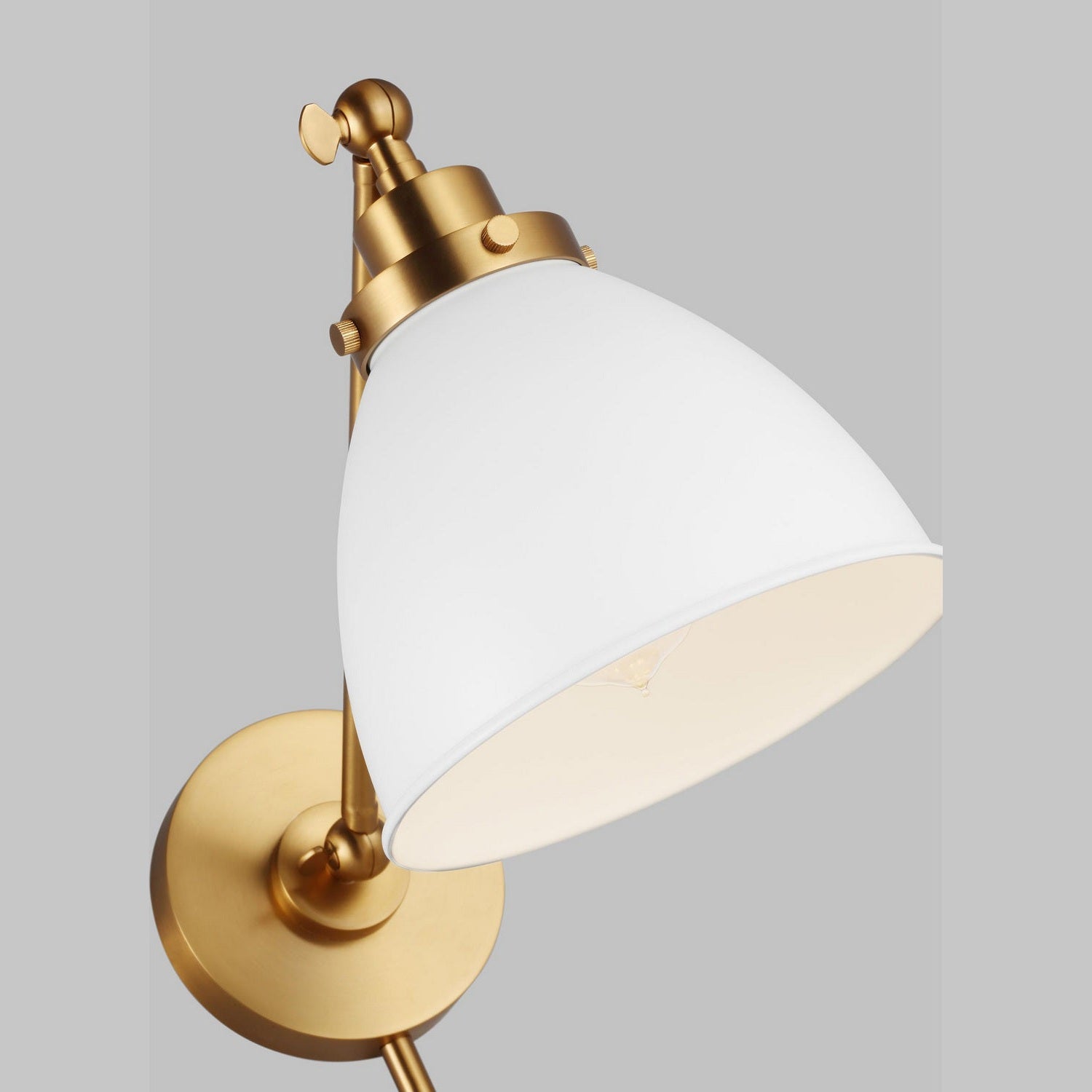 Visual Comfort Studio - CW1131MWTBBS - One Light Wall Sconce - Wellfleet - Matte White and Burnished Brass