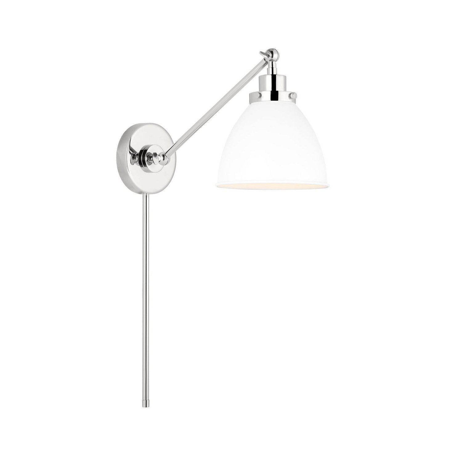 Visual Comfort Studio - CW1131MWTPN - One Light Wall Sconce - Wellfleet - Matte White and Polished Nickel
