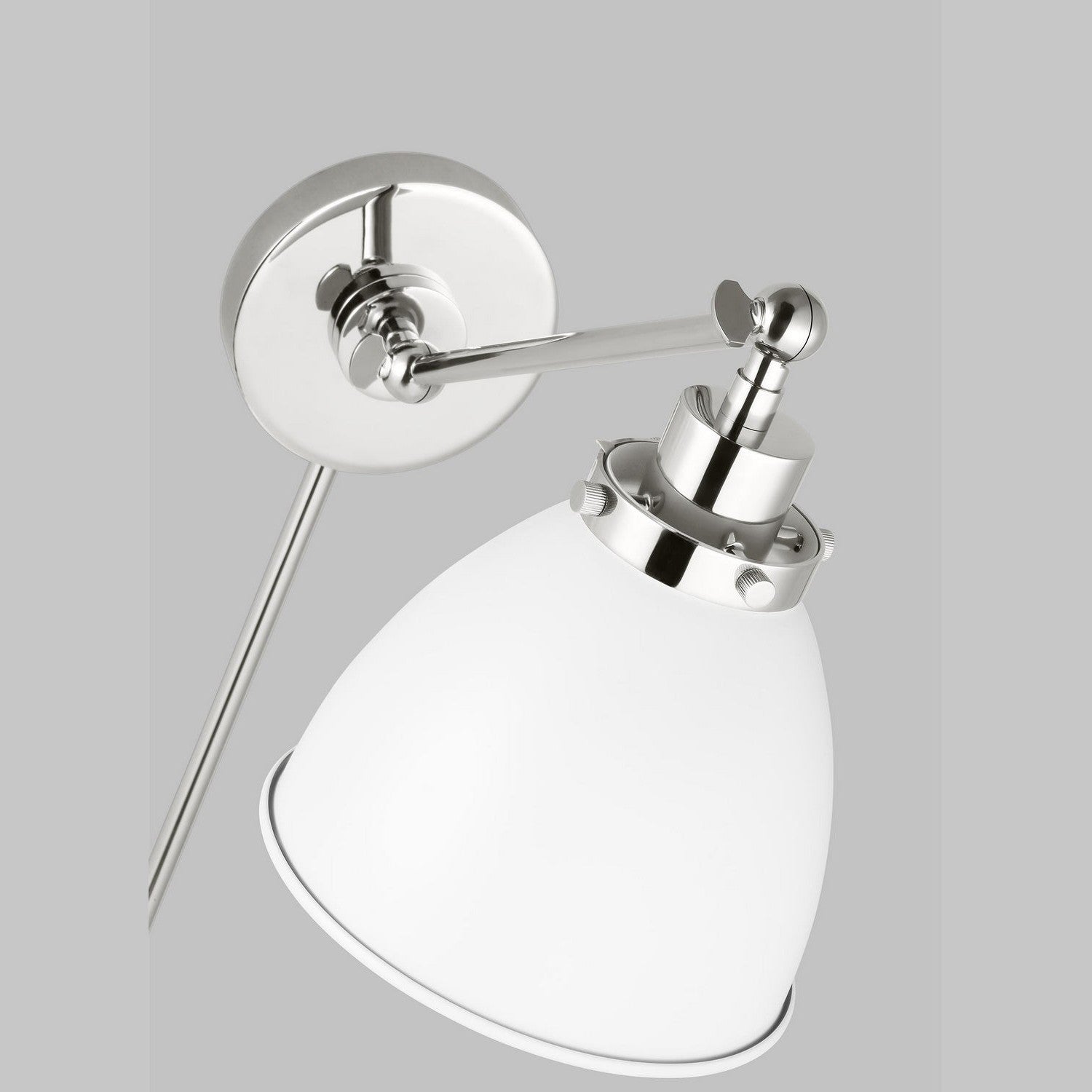 Visual Comfort Studio - CW1131MWTPN - One Light Wall Sconce - Wellfleet - Matte White and Polished Nickel