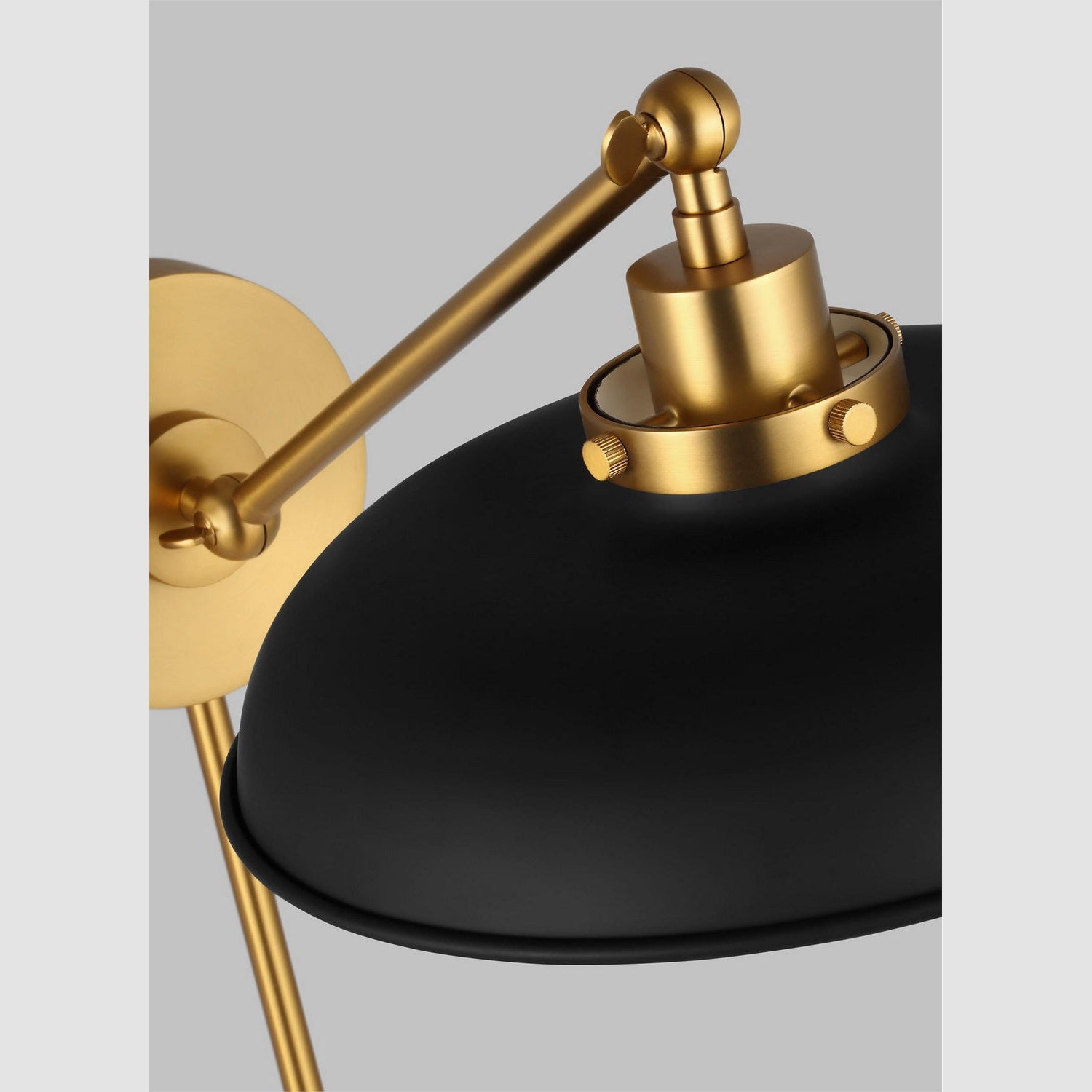 Visual Comfort Studio - CW1141MBKBBS - One Light Wall Sconce - Wellfleet - Midnight Black and Burnished Brass