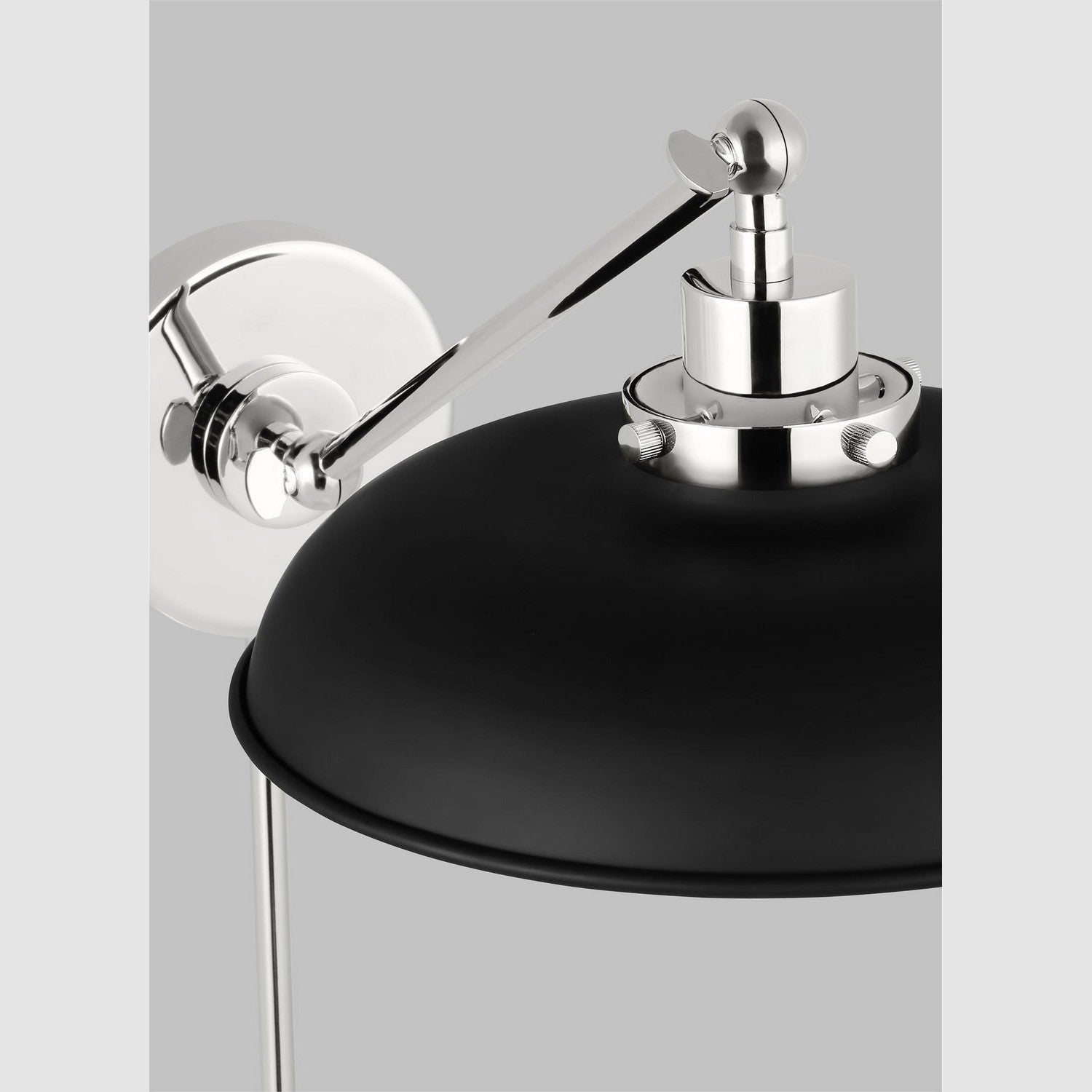 Visual Comfort Studio - CW1141MBKPN - One Light Wall Sconce - Wellfleet - Midnight Black and Polished Nickel