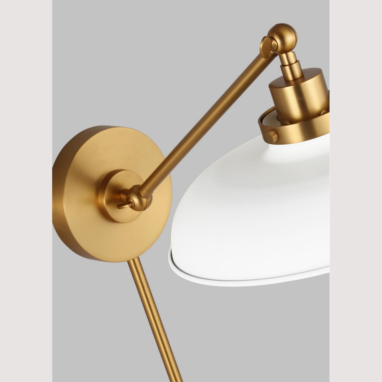 Visual Comfort Studio - CW1141MWTBBS - One Light Wall Sconce - Wellfleet - Matte White and Burnished Brass