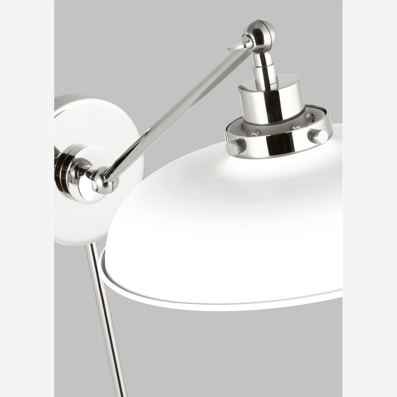 Visual Comfort Studio - CW1141MWTPN - One Light Wall Sconce - Wellfleet - Matte White and Polished Nickel