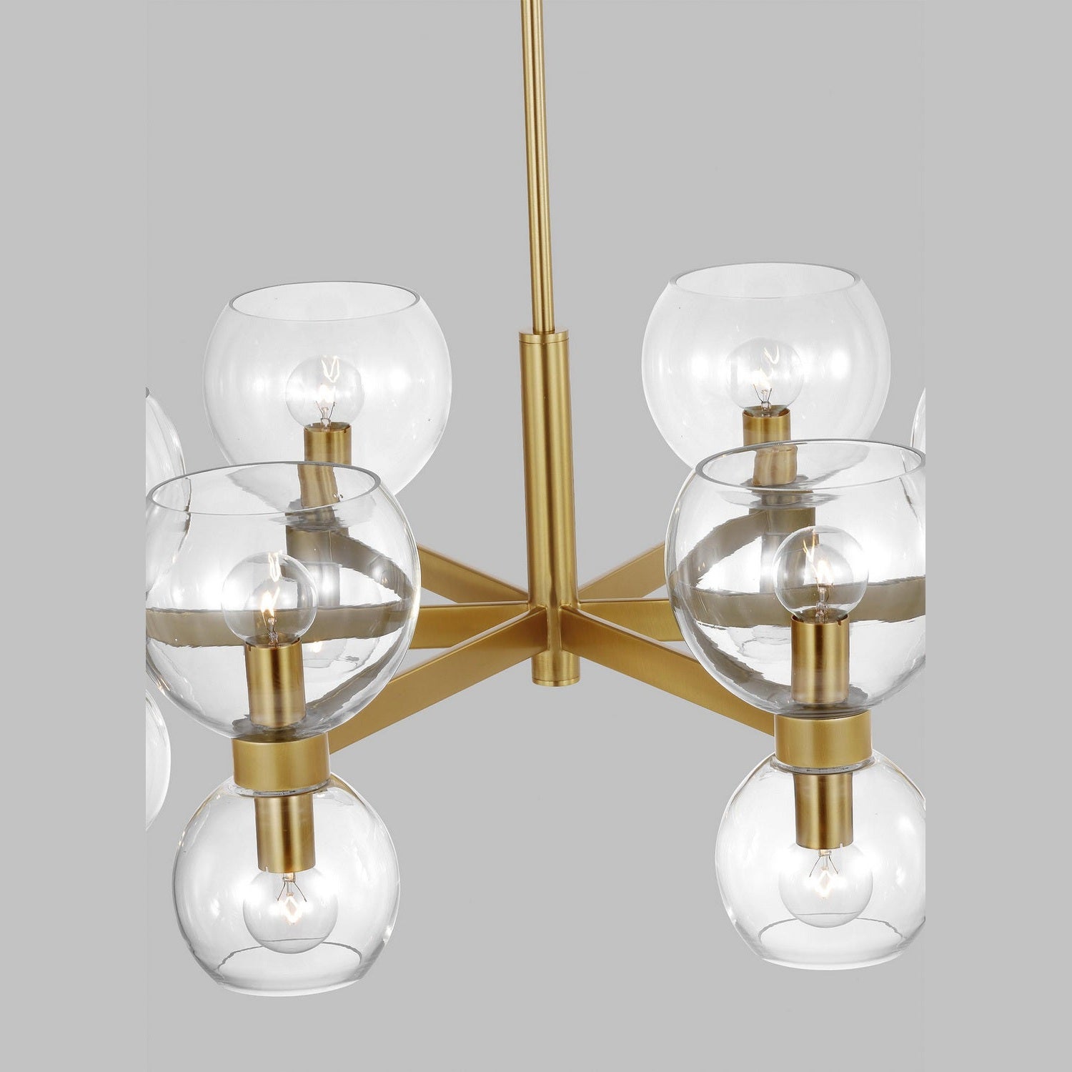 Visual Comfort Studio - KSC10212BBSCG - Six Light Chandelier - Londyn - Burnished Brass with Clear Glass