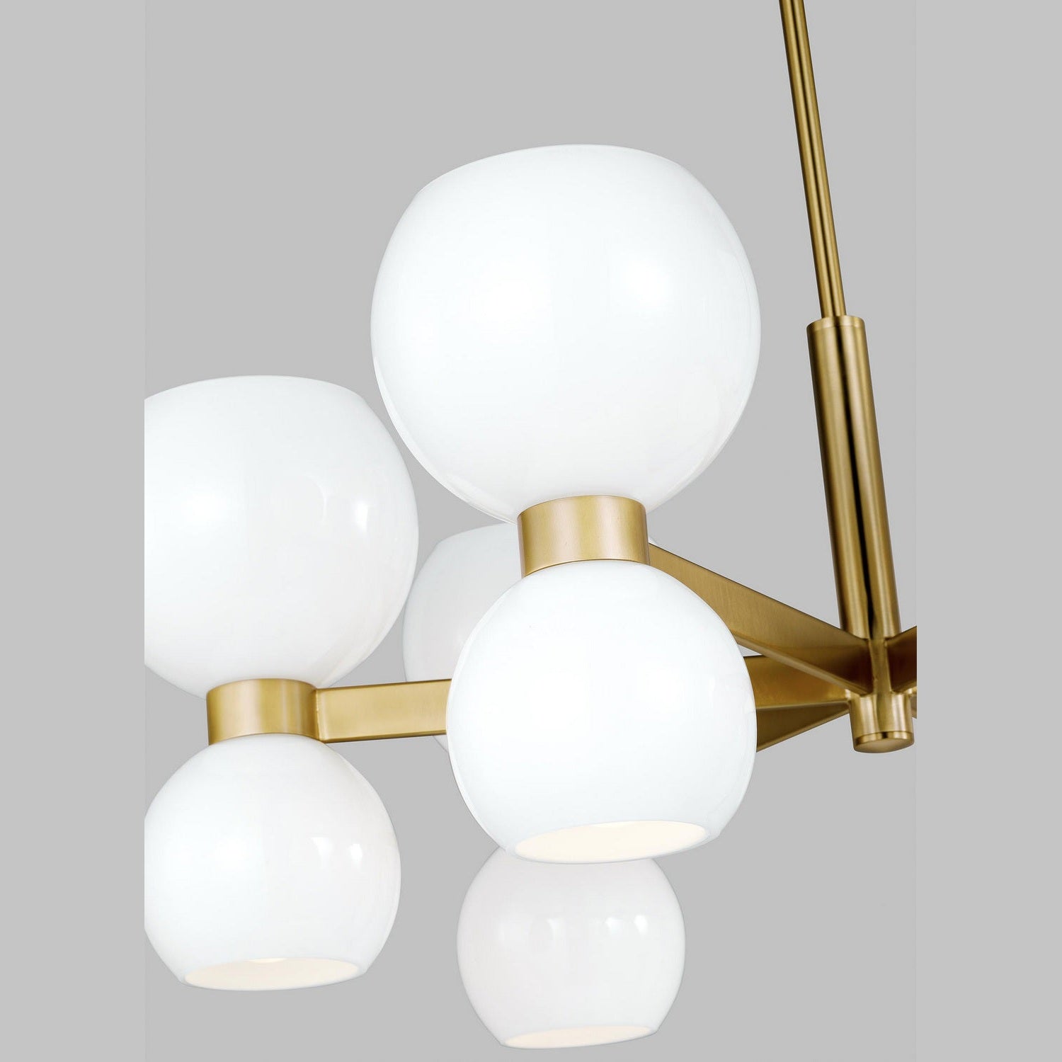 Visual Comfort Studio - KSC10212BBSMG - 12 Light Chandelier - Londyn - Burnished Brass with Milk White Glass