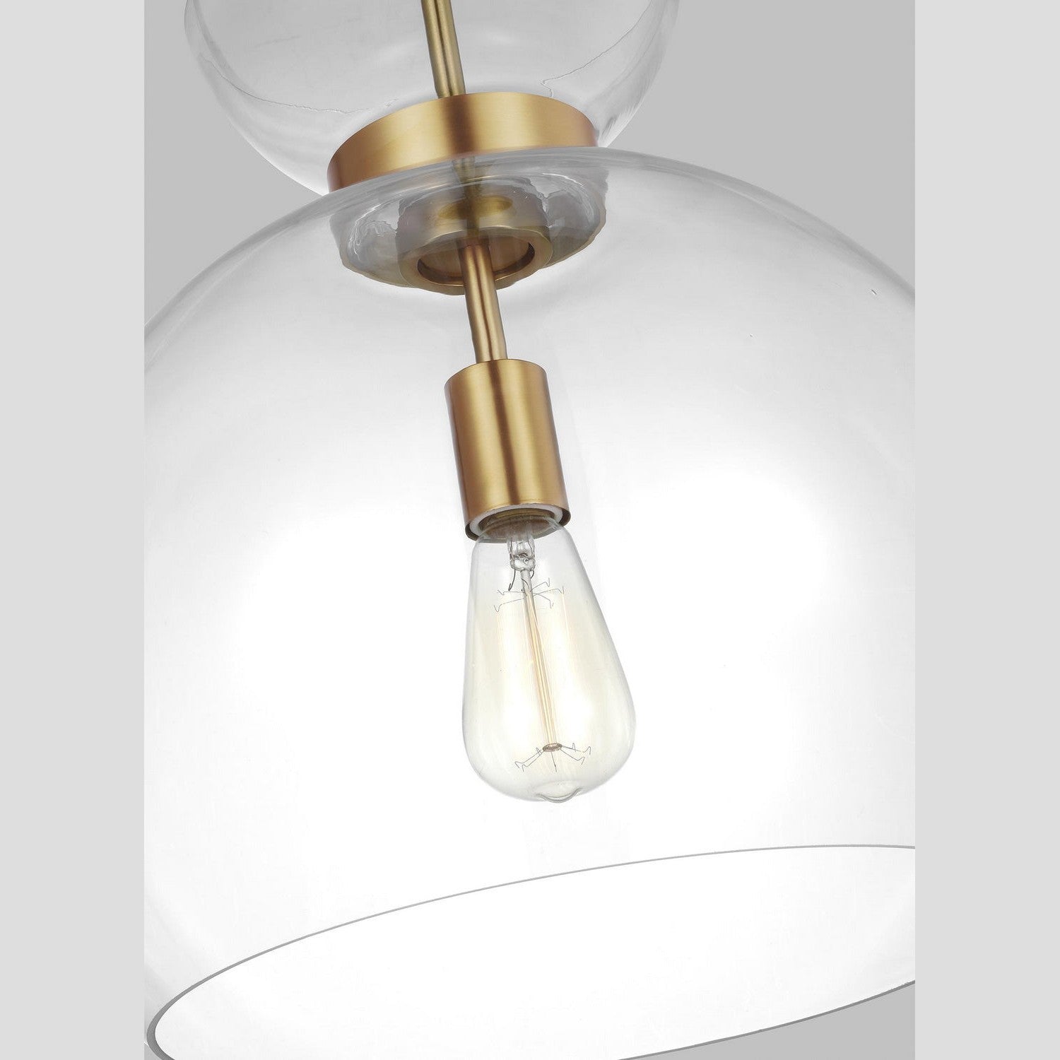 Visual Comfort Studio - KSP1021BBSCG - One Light Pendant - Londyn - Burnished Brass with Clear Glass