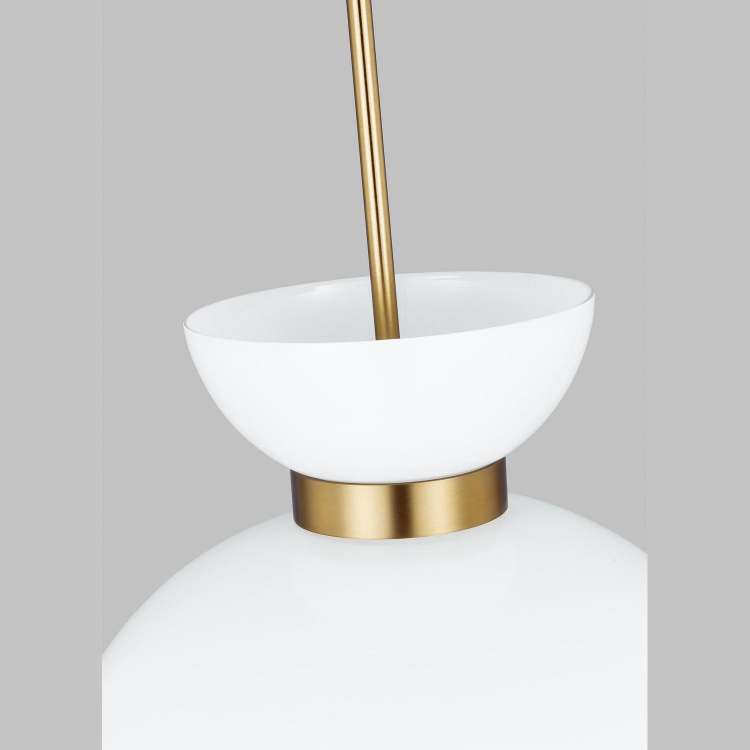 Visual Comfort Studio - KSP1021BBSMG - One Light Pendant - Londyn - Burnished Brass with Milk White Glass