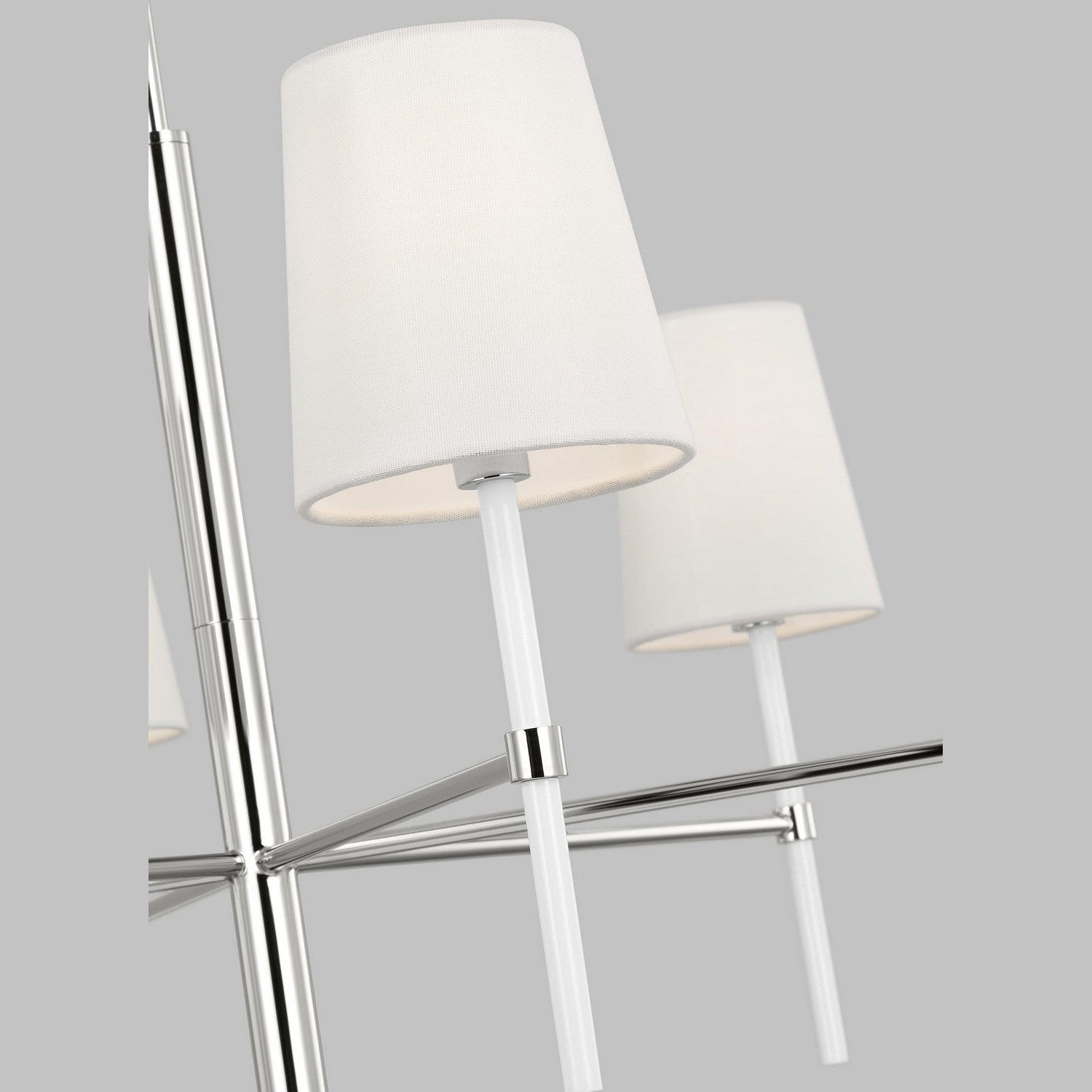 Visual Comfort Studio - KSC1086PNGW - Six Light Chandelier - Monroe - Polished Nickel