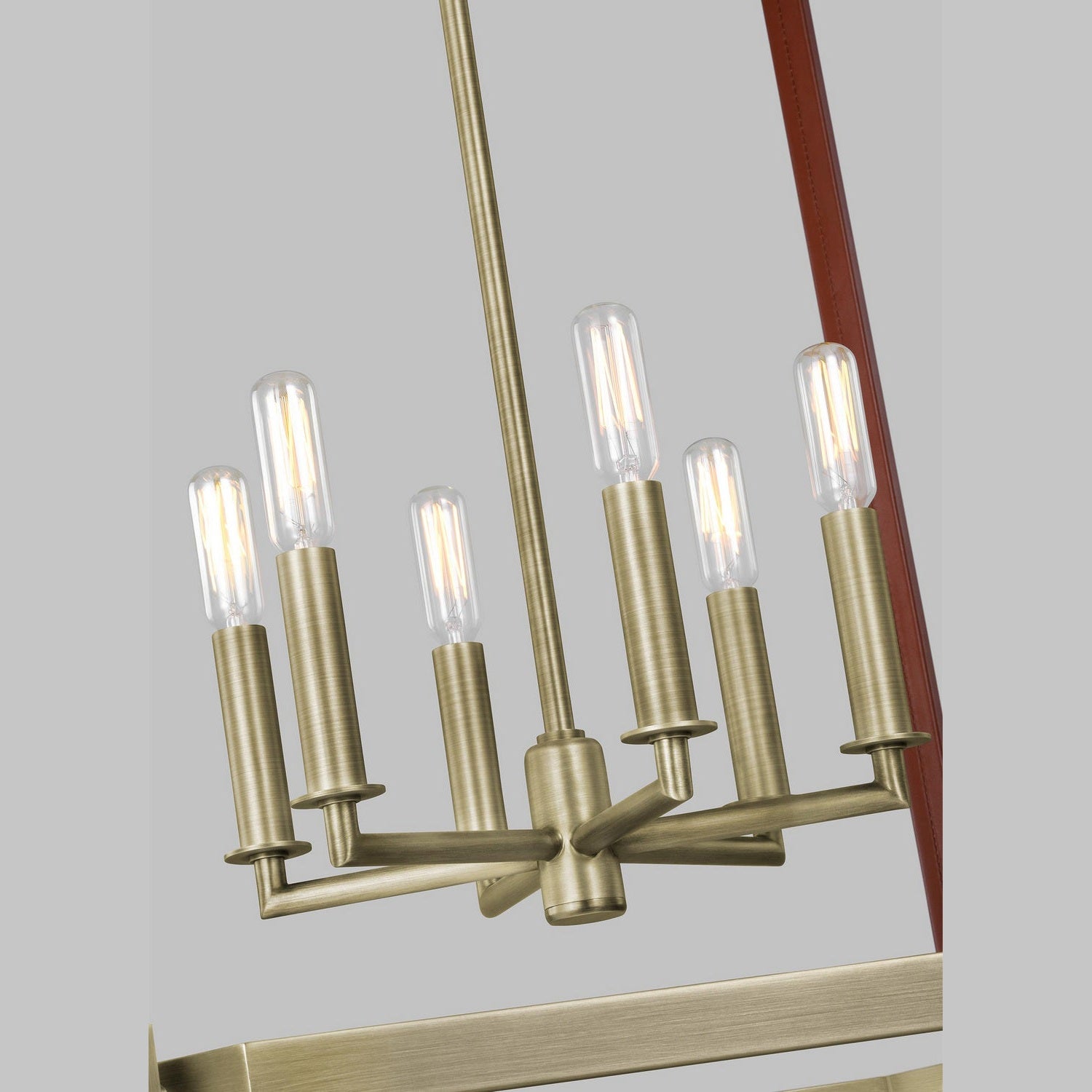 Visual Comfort Studio - LC1156TWB - Six Light Lantern - Hadley - Time Worn Brass