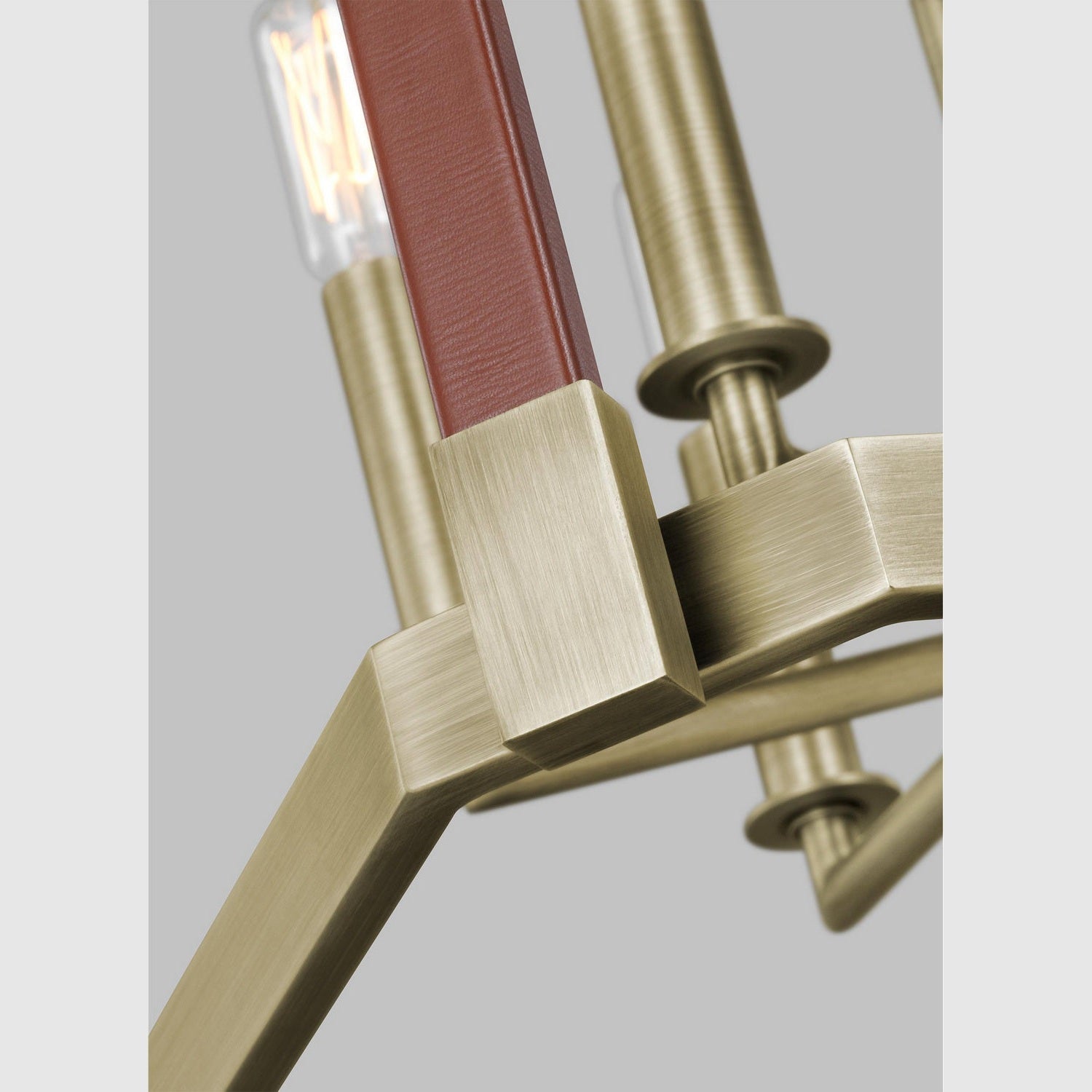 Visual Comfort Studio - LC1156TWB - Six Light Lantern - Hadley - Time Worn Brass