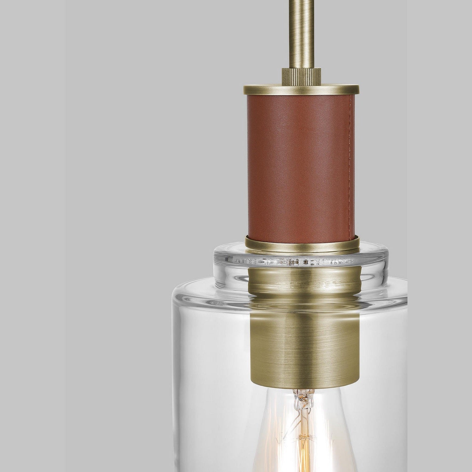 Visual Comfort Studio - LP1071TWBCG - One Light Pendant - Hadley - Time Worn Brass