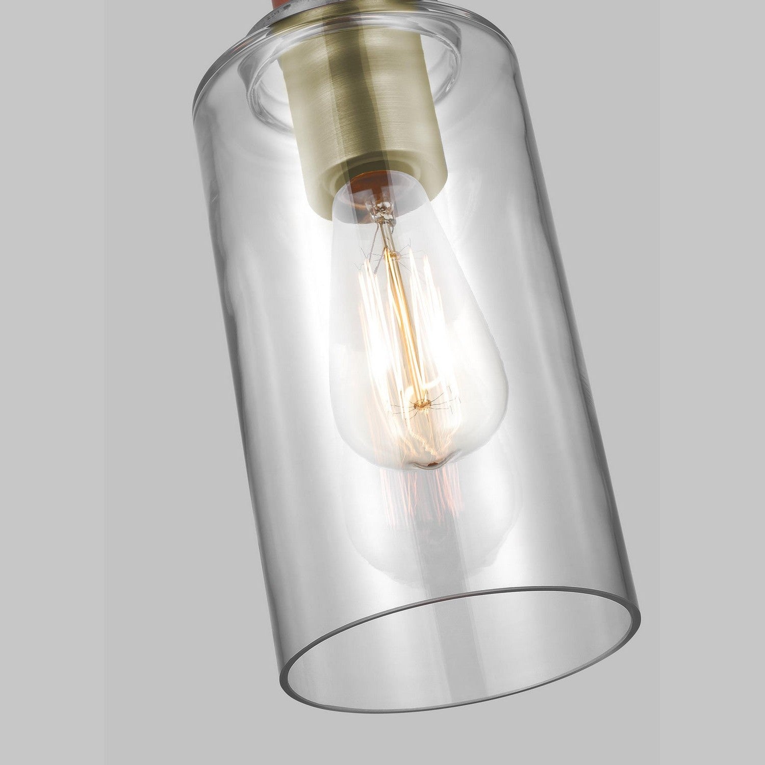 Visual Comfort Studio - LP1071TWBCG - One Light Pendant - Hadley - Time Worn Brass