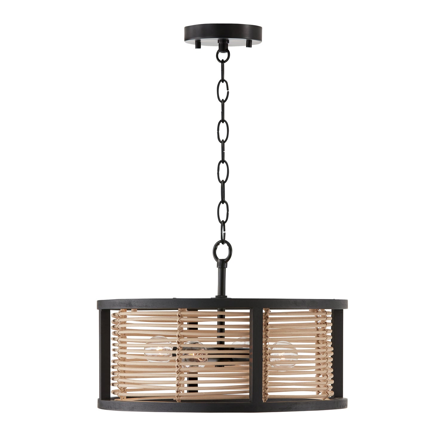 Capital Lighting - 244041FK - Four Light Semi Flush Mount - Rico - Flat Black