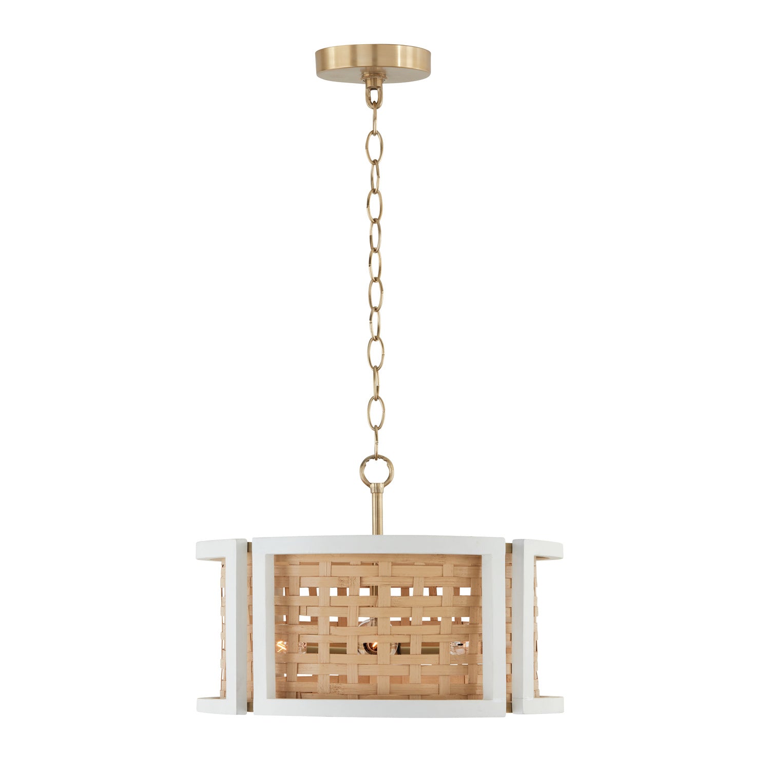 Capital Lighting - 244341WM - Four Light Semi Flush Mount - Lola - Flat White and Matte Brass