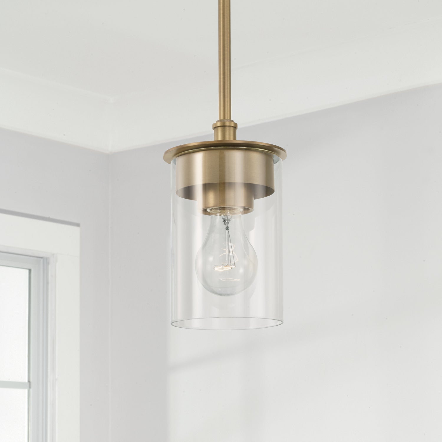 Capital Lighting - 246811AD-532 - One Light Semi Flush Mount - Mason - Aged Brass
