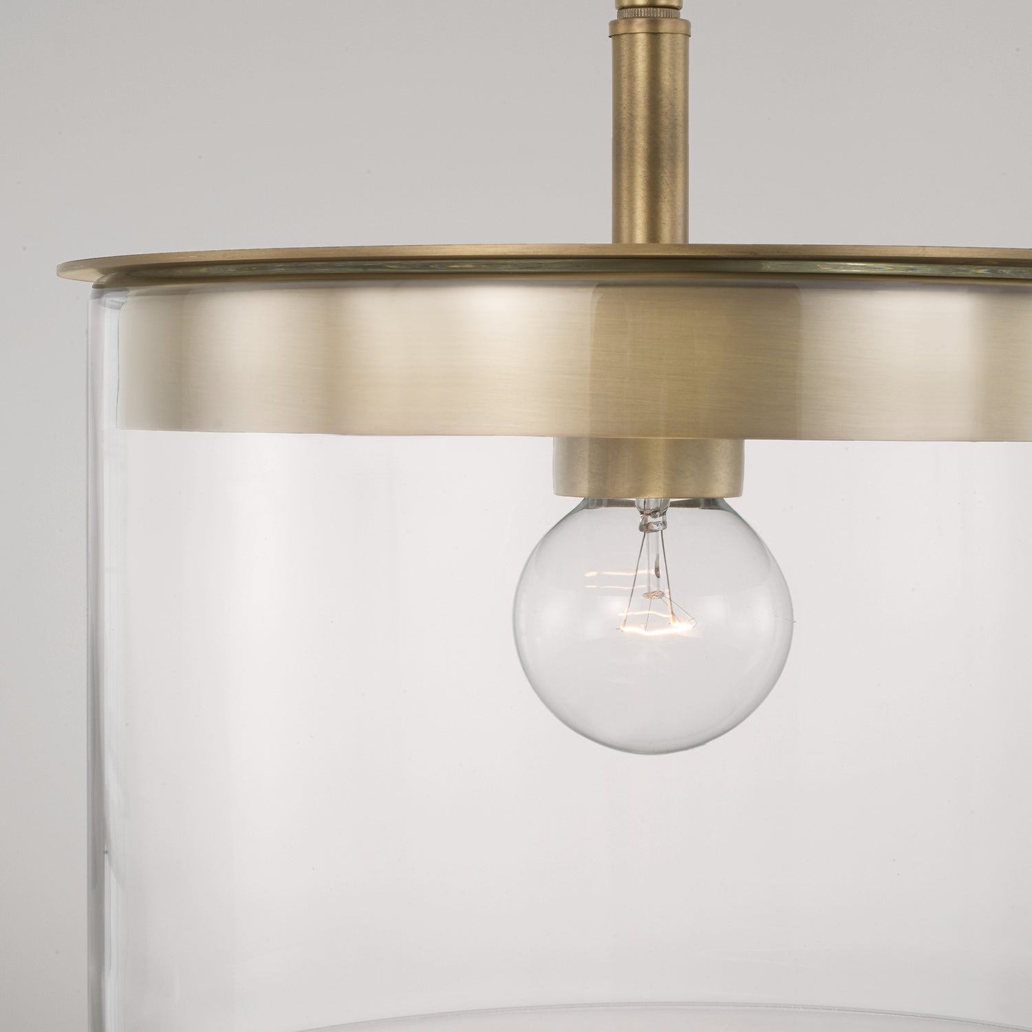 Capital Lighting - 246812AD - One Light Semi Flush Mount - Mason - Aged Brass