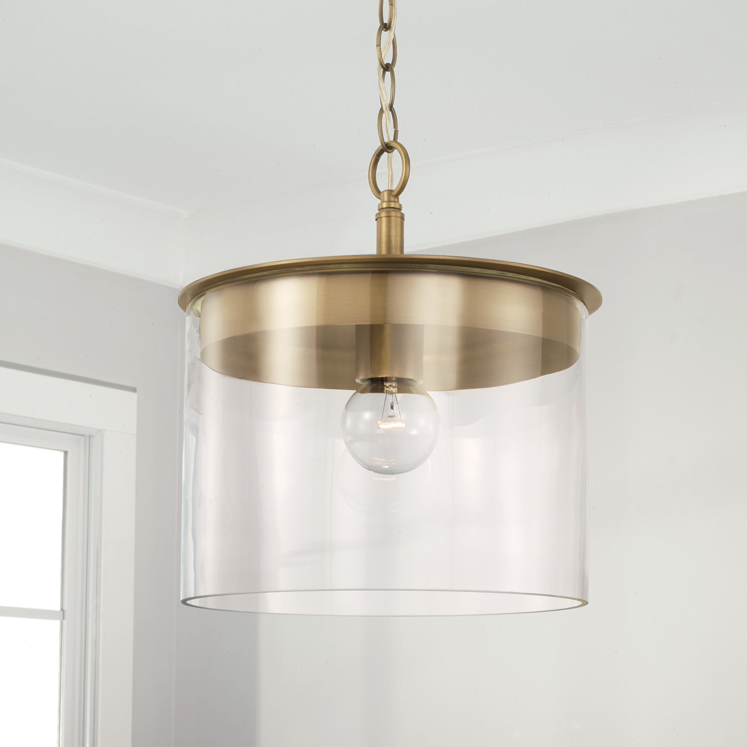 Capital Lighting - 246812AD - One Light Semi Flush Mount - Mason - Aged Brass