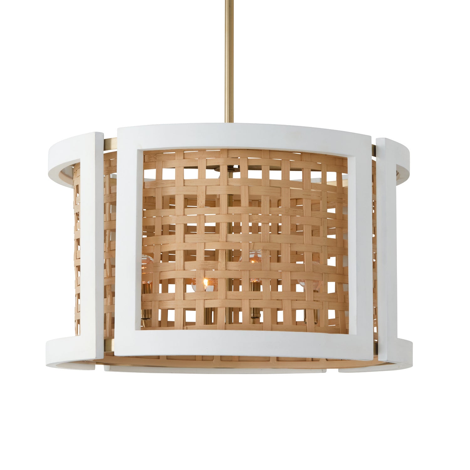 Capital Lighting - 344341WM - Four Light Pendant - Lola - Flat White and Matte Brass