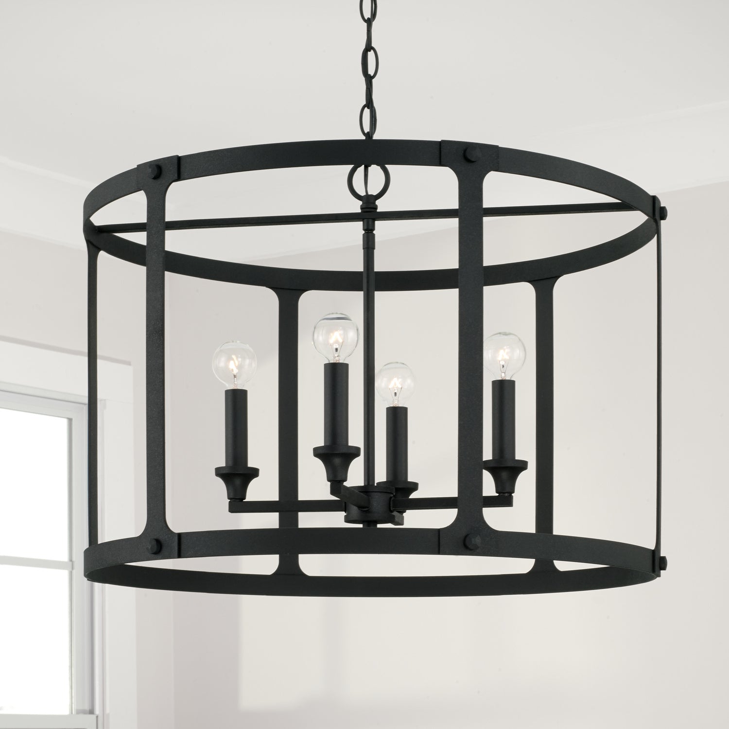 Capital Lighting - 344941BI - Four Light Pendant - Brennen - Black Iron