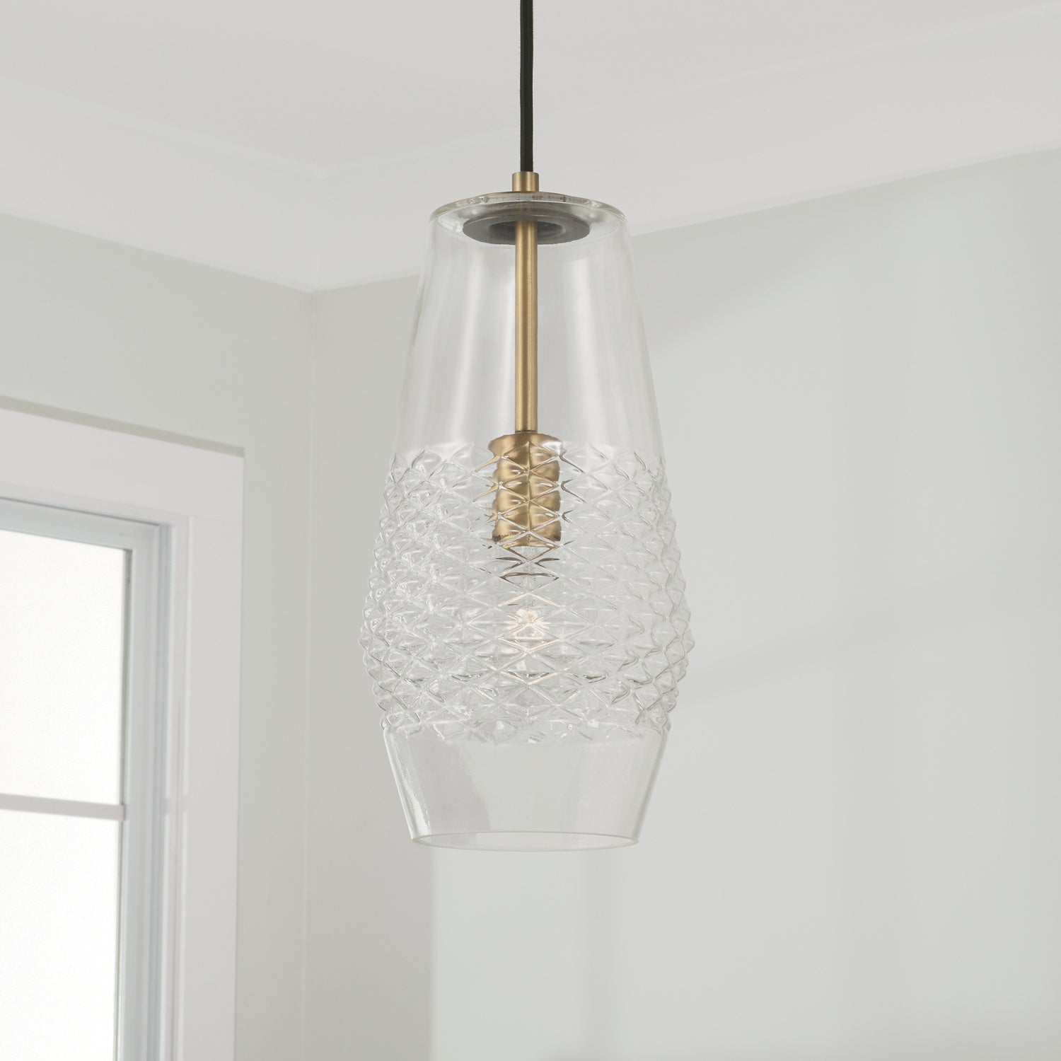 Capital Lighting - 345011AD - One Light Pendant - Dena - Aged Brass
