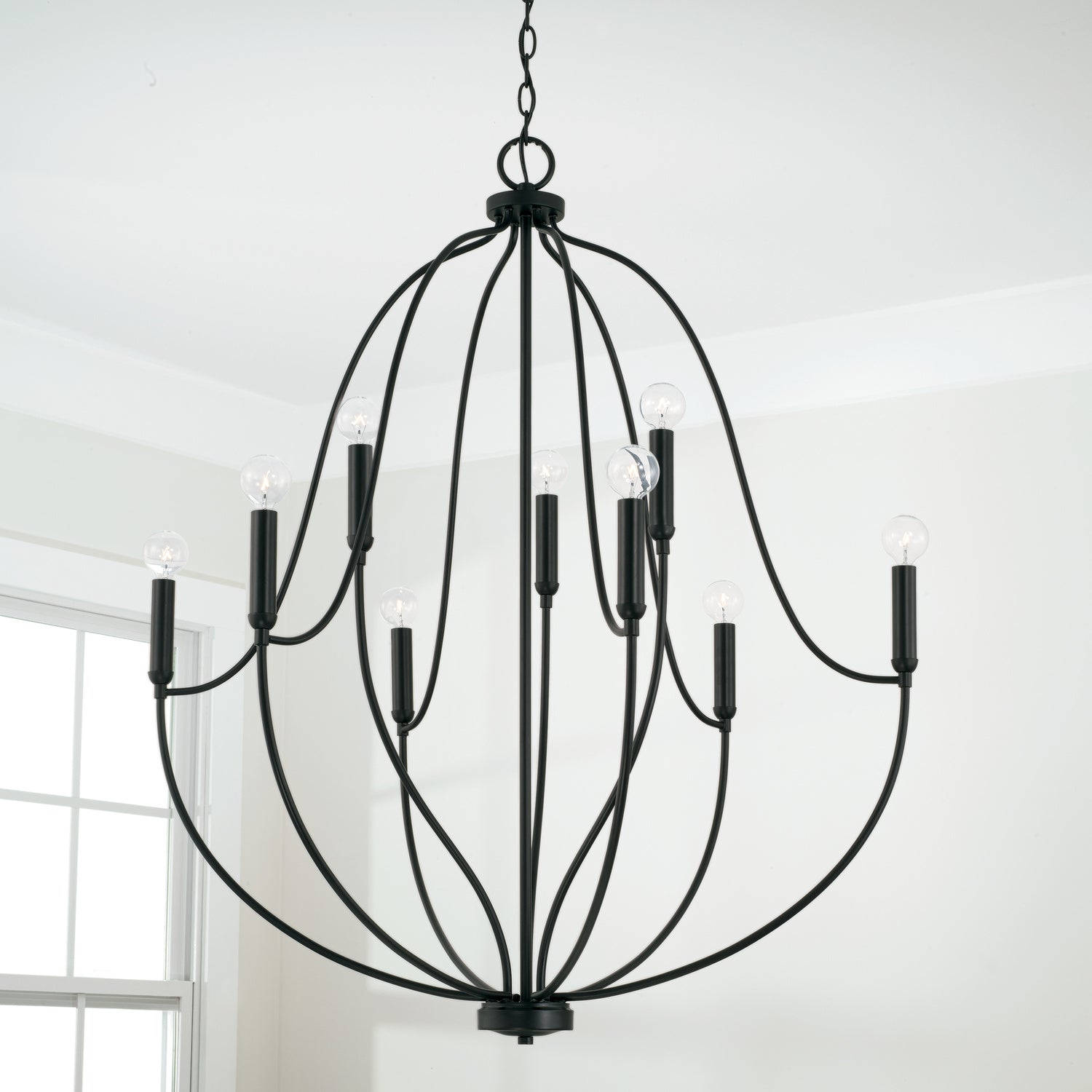 Capital Lighting - 447091MB - Nine Light Chandelier - Madison - Matte Black