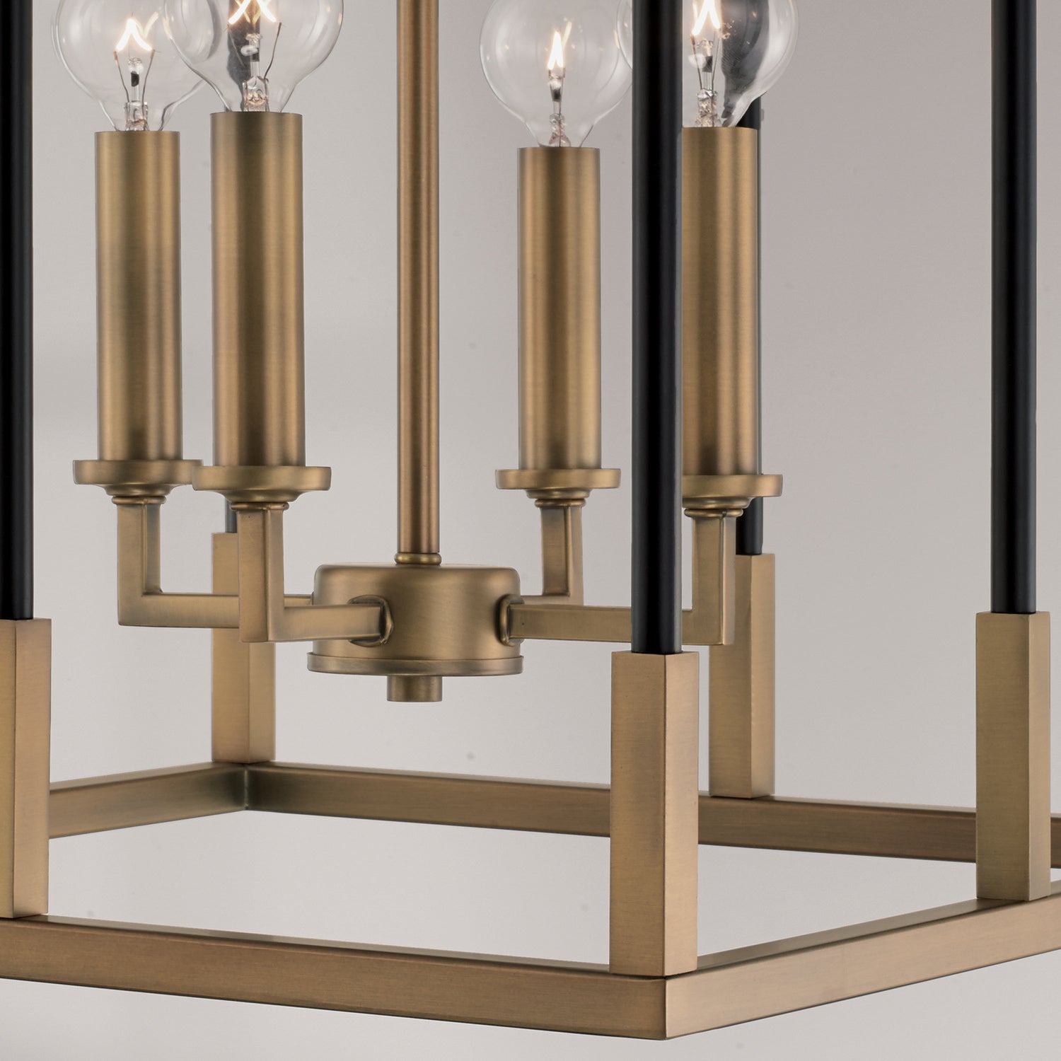 Capital Lighting - 544742AB - Four Light Foyer - Bleeker - Aged Brass and Black