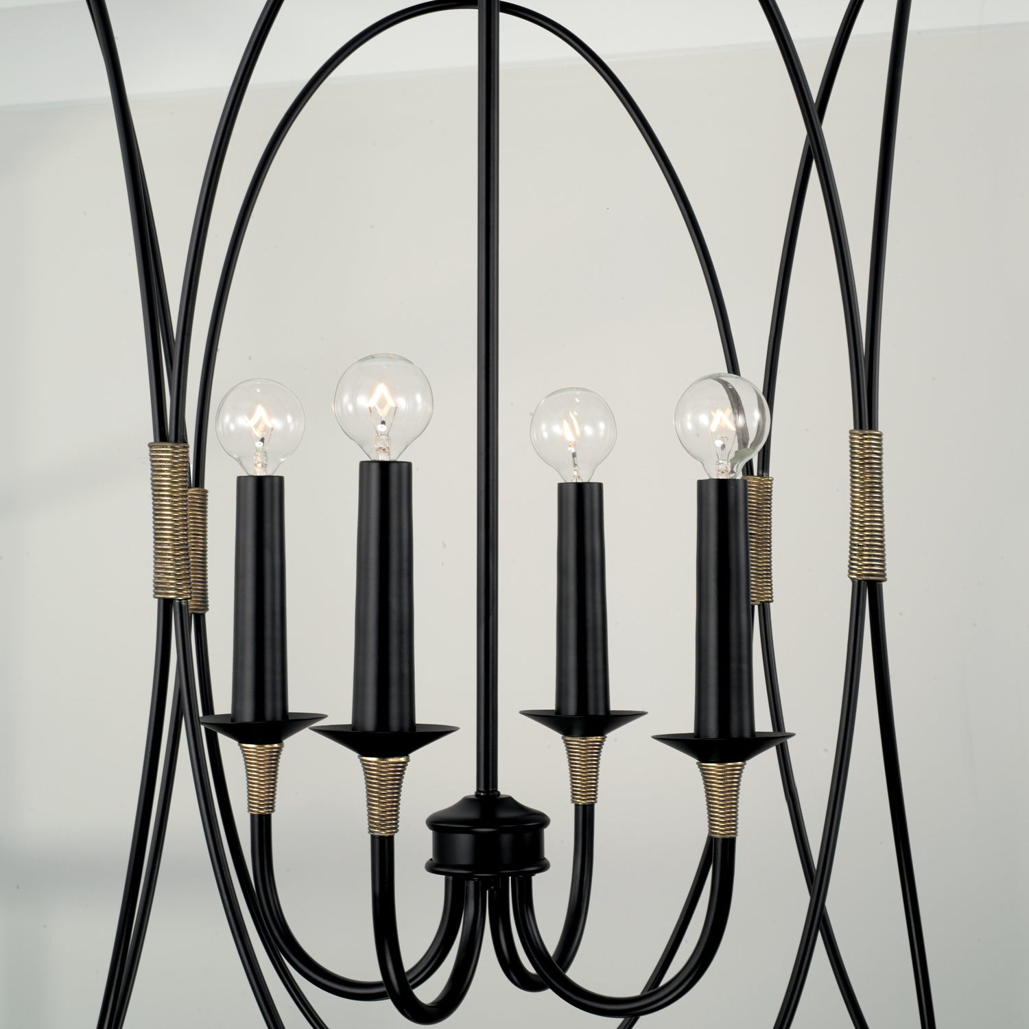 Capital Lighting - 545641KB - Four Light Foyer - Amara - Matte Black with Brass